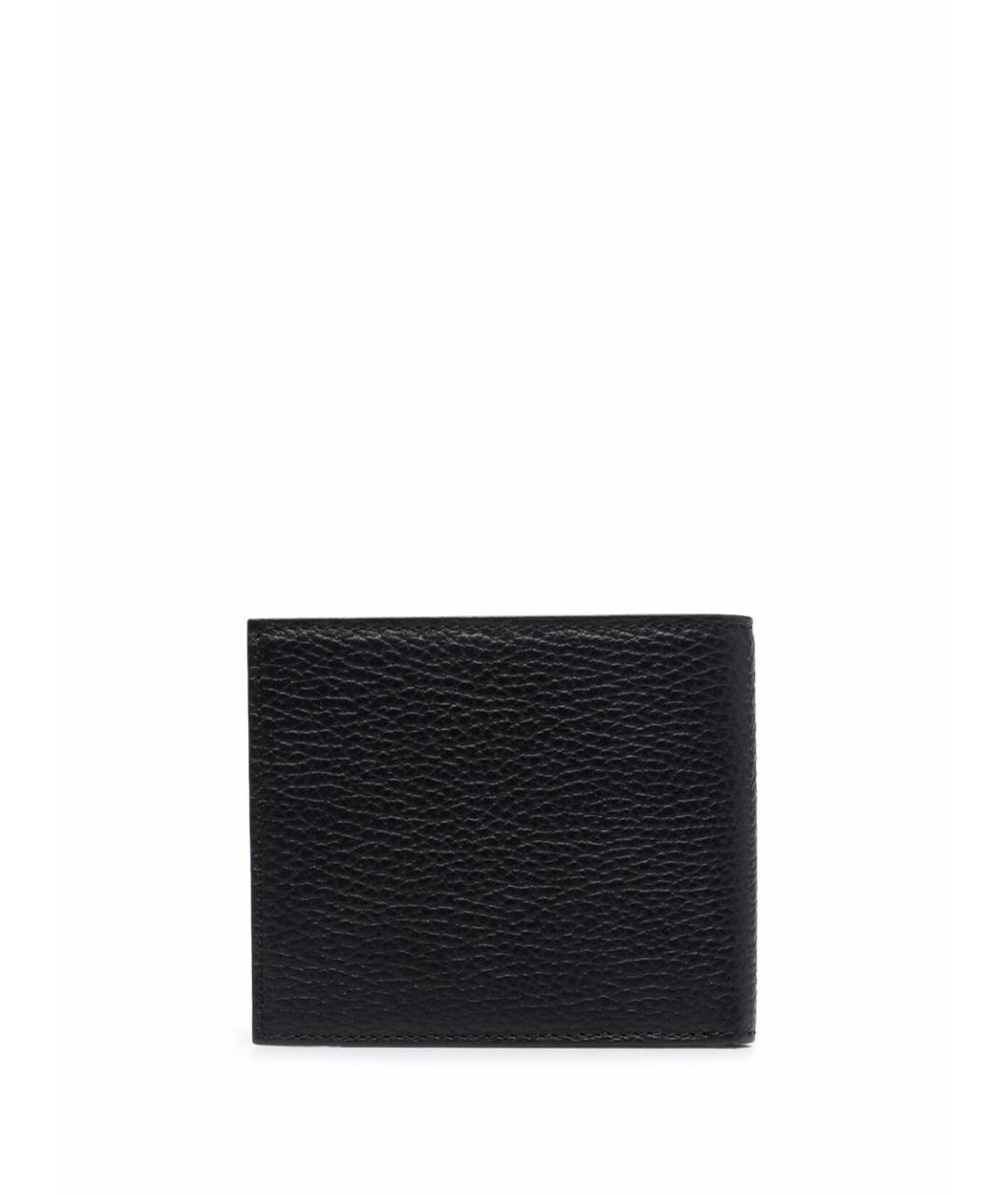 EMPORIO ARMANI Черный кожаный кошелек, фото 1
