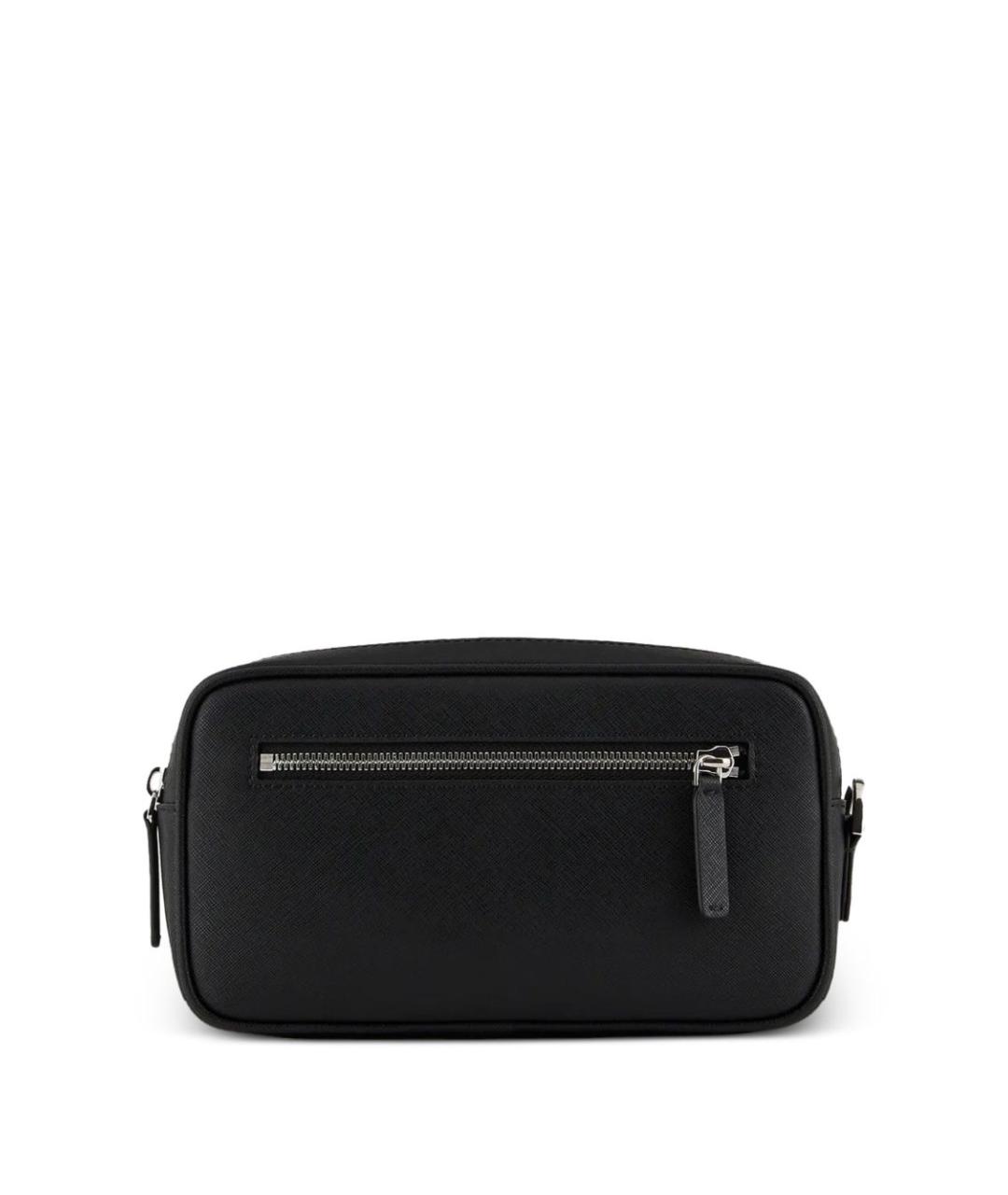 EMPORIO ARMANI Черная барсетка из искусственной кожи, фото 3
