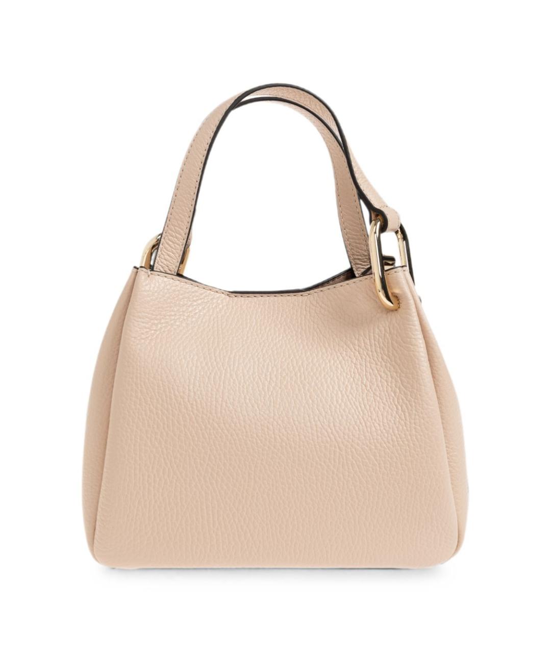 FURLA Бежевая кожаная сумка через плечо, фото 3