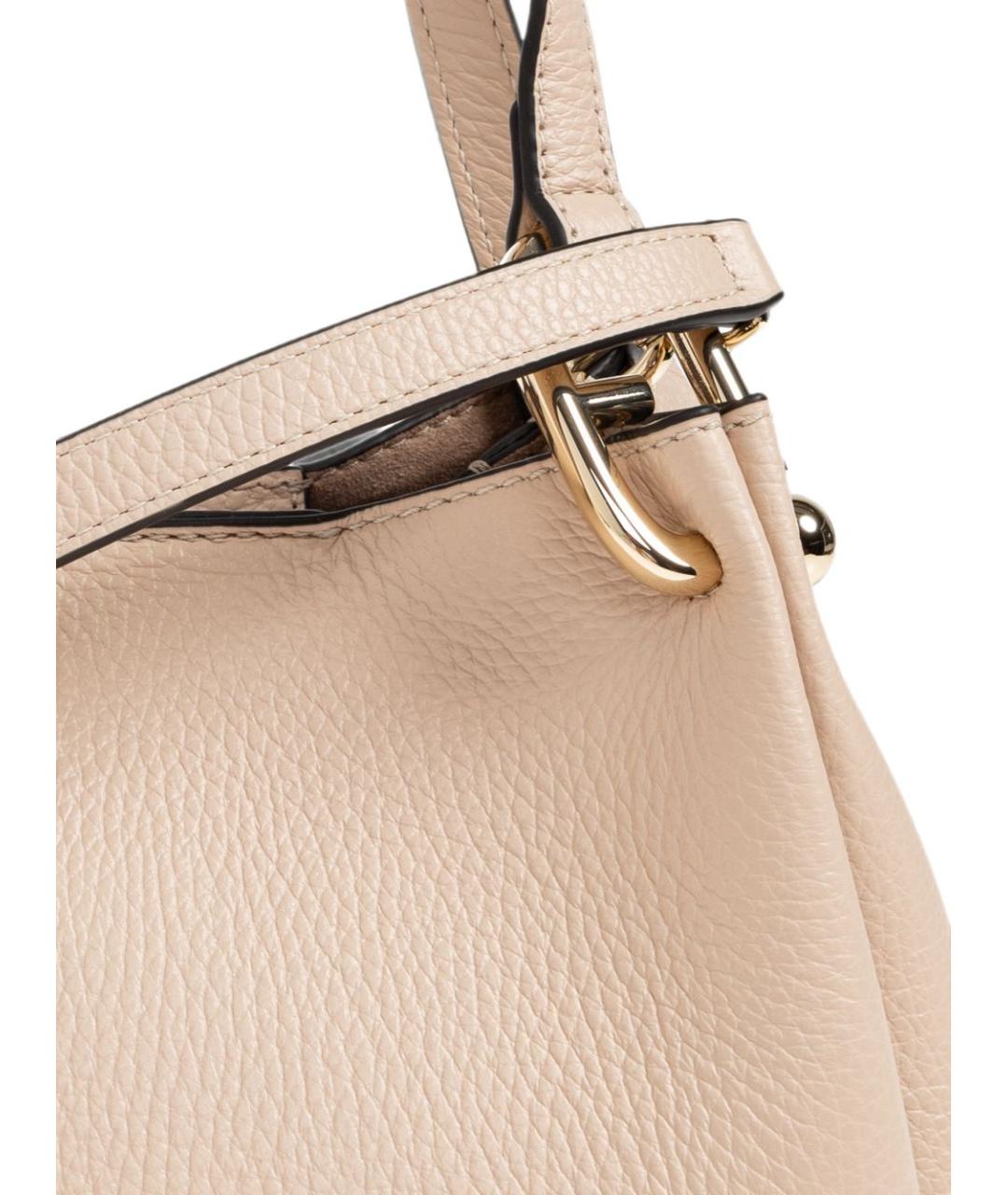 FURLA Бежевая кожаная сумка через плечо, фото 4