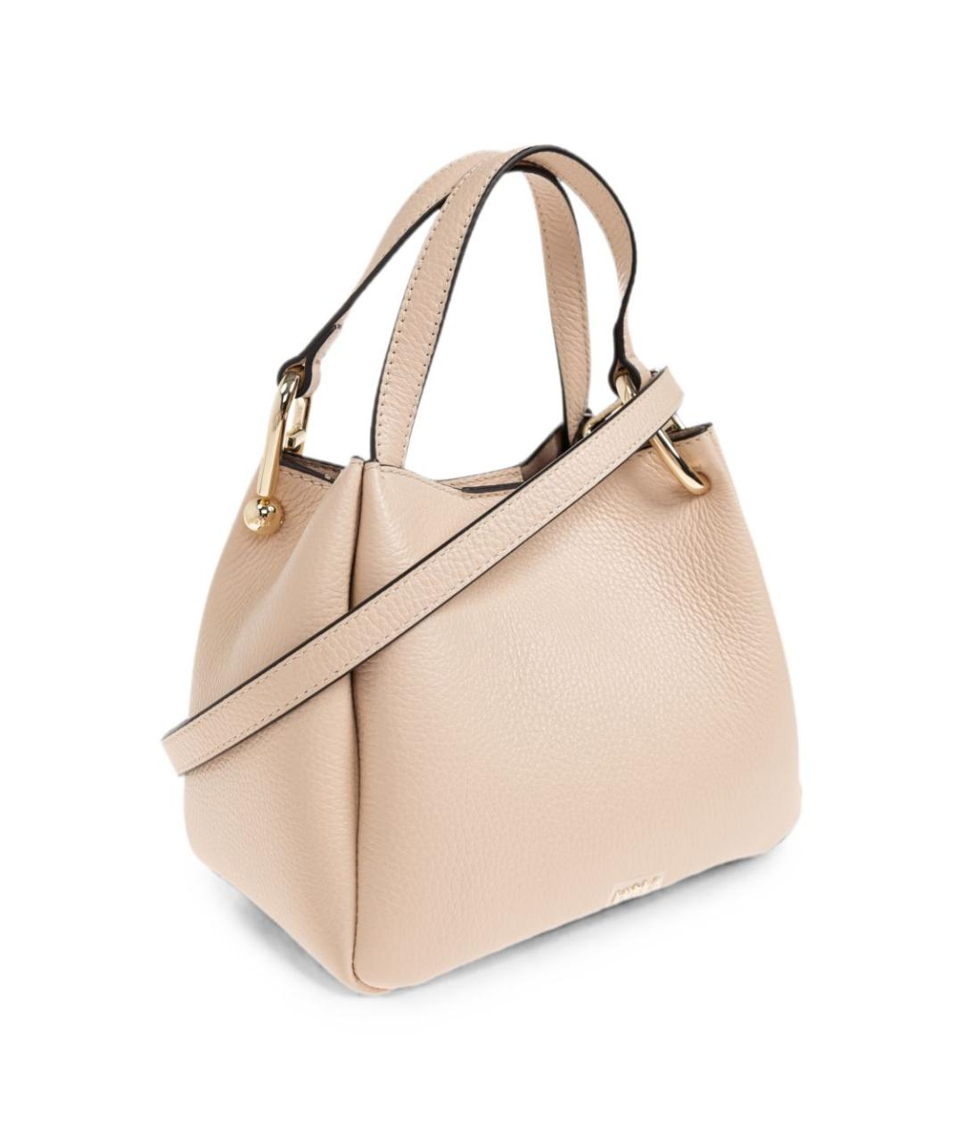 FURLA Бежевая кожаная сумка через плечо, фото 2