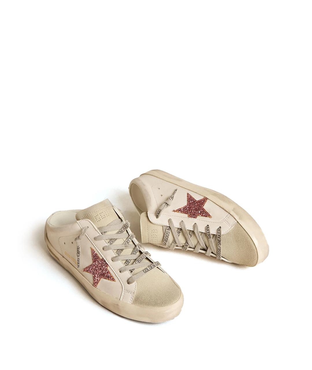 GOLDEN GOOSE Белые кожаные кеды, фото 3