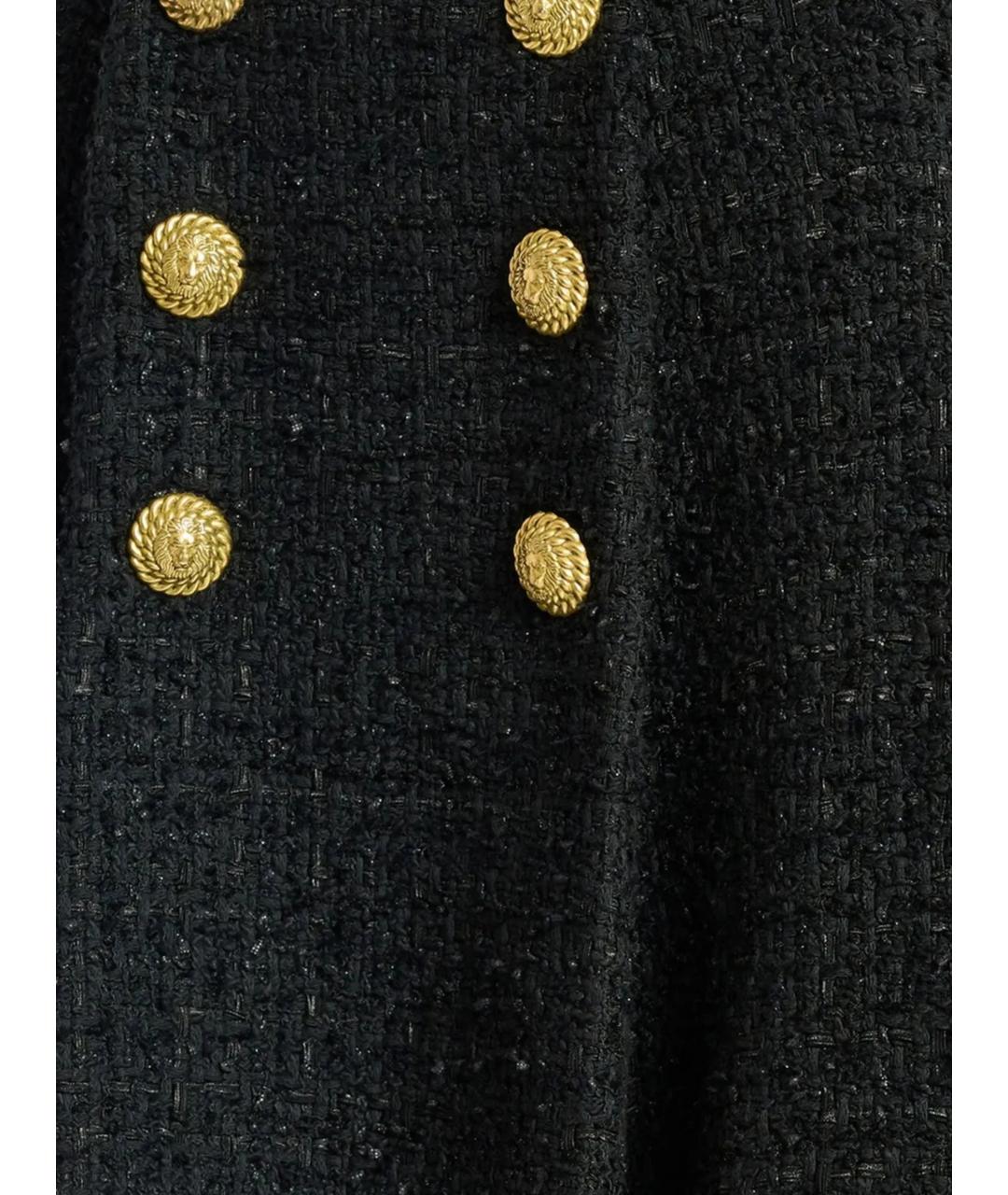 BALMAIN Черная хлопковая юбка мини, фото 2