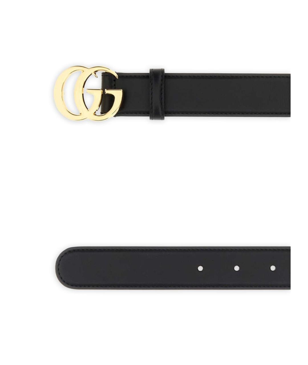 GUCCI Черный кожаный ремень, фото 3