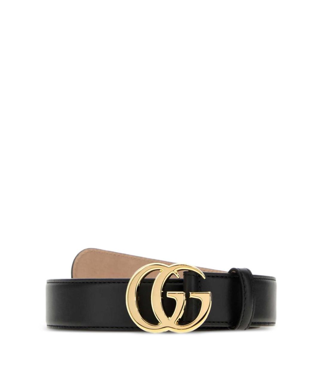 GUCCI Черный кожаный ремень, фото 1