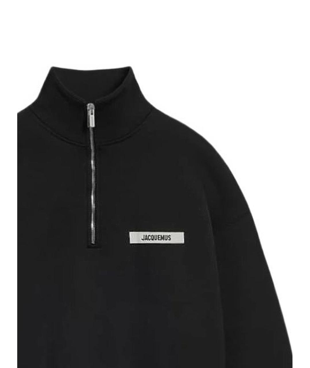 JACQUEMUS Черный хлопковый джемпер / свитер, фото 2