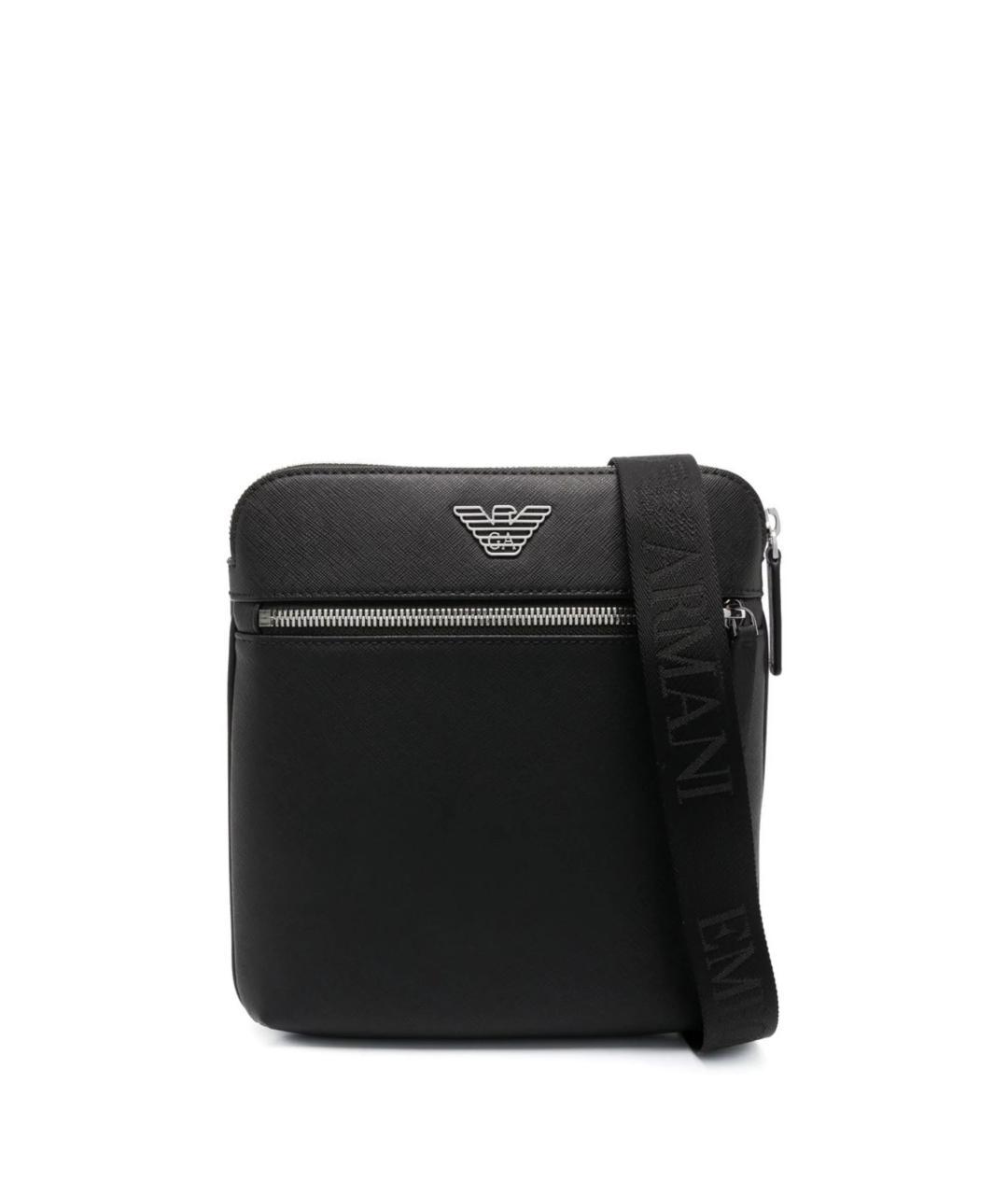EMPORIO ARMANI Черная синтетическая сумка на плечо, фото 1