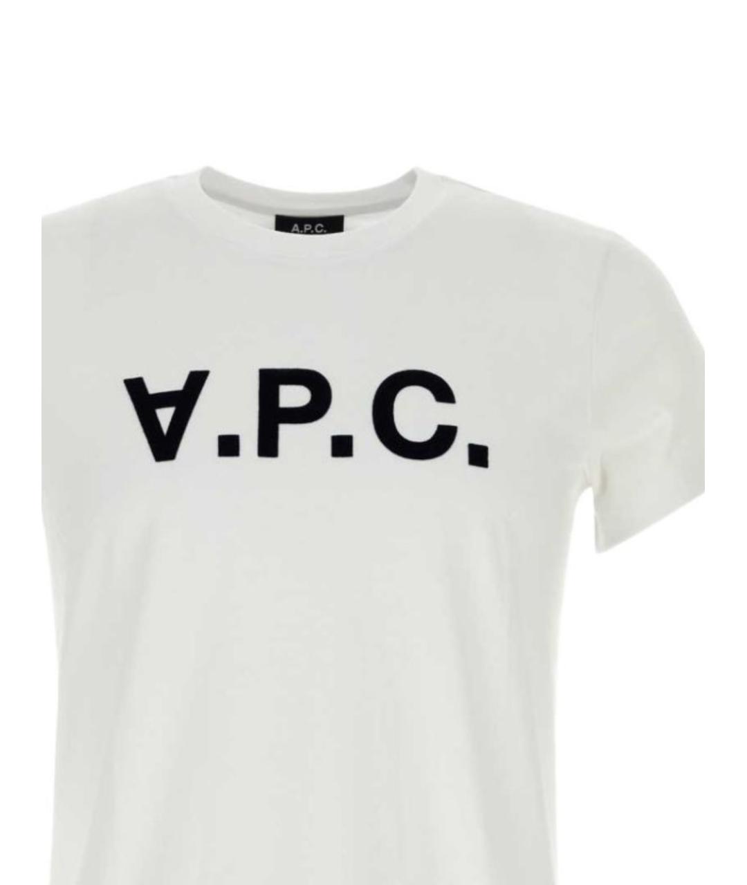 A.P.C. Белая хлопковая футболка, фото 2