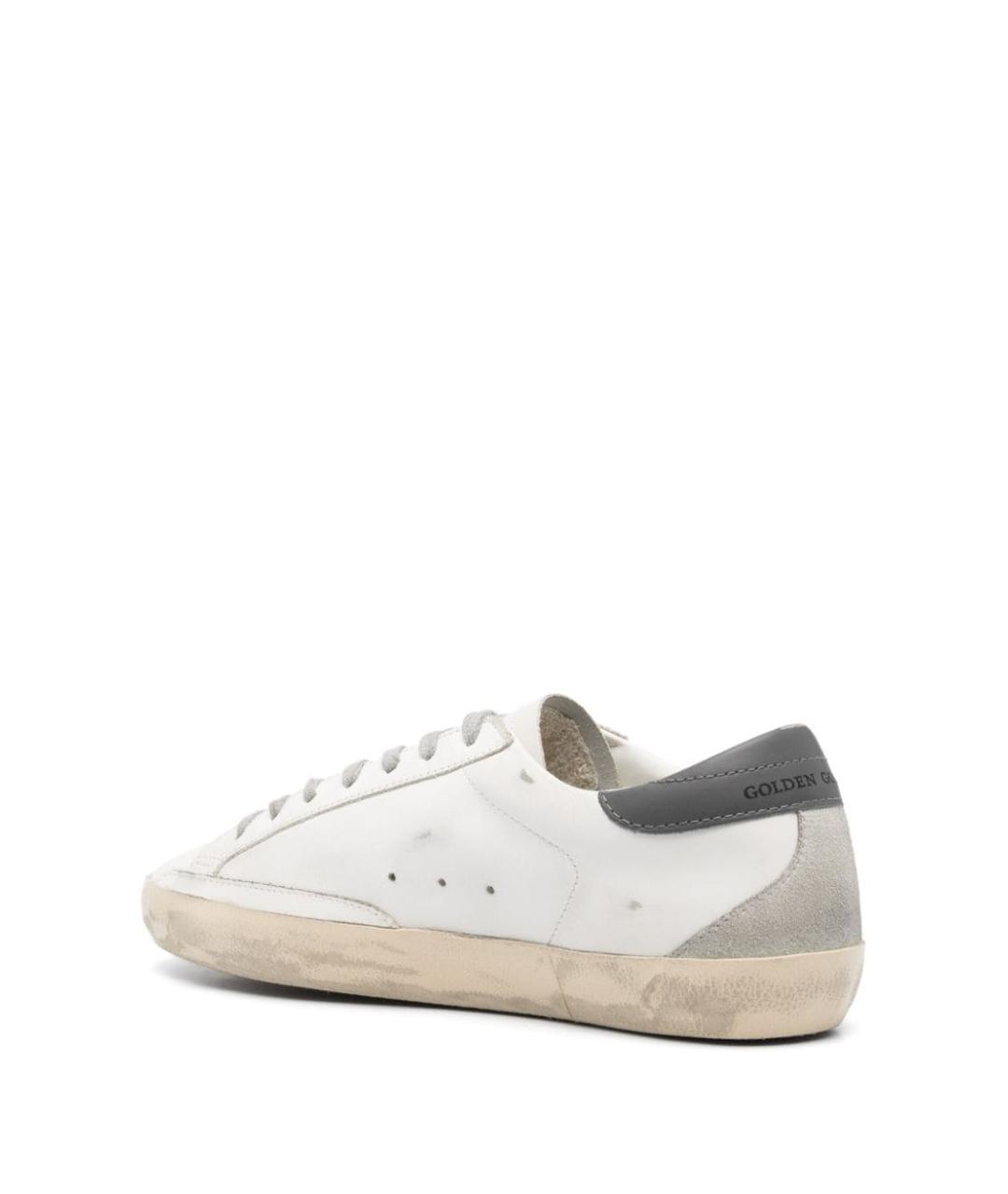 GOLDEN GOOSE Белые кожаные низкие кроссовки / кеды, фото 3