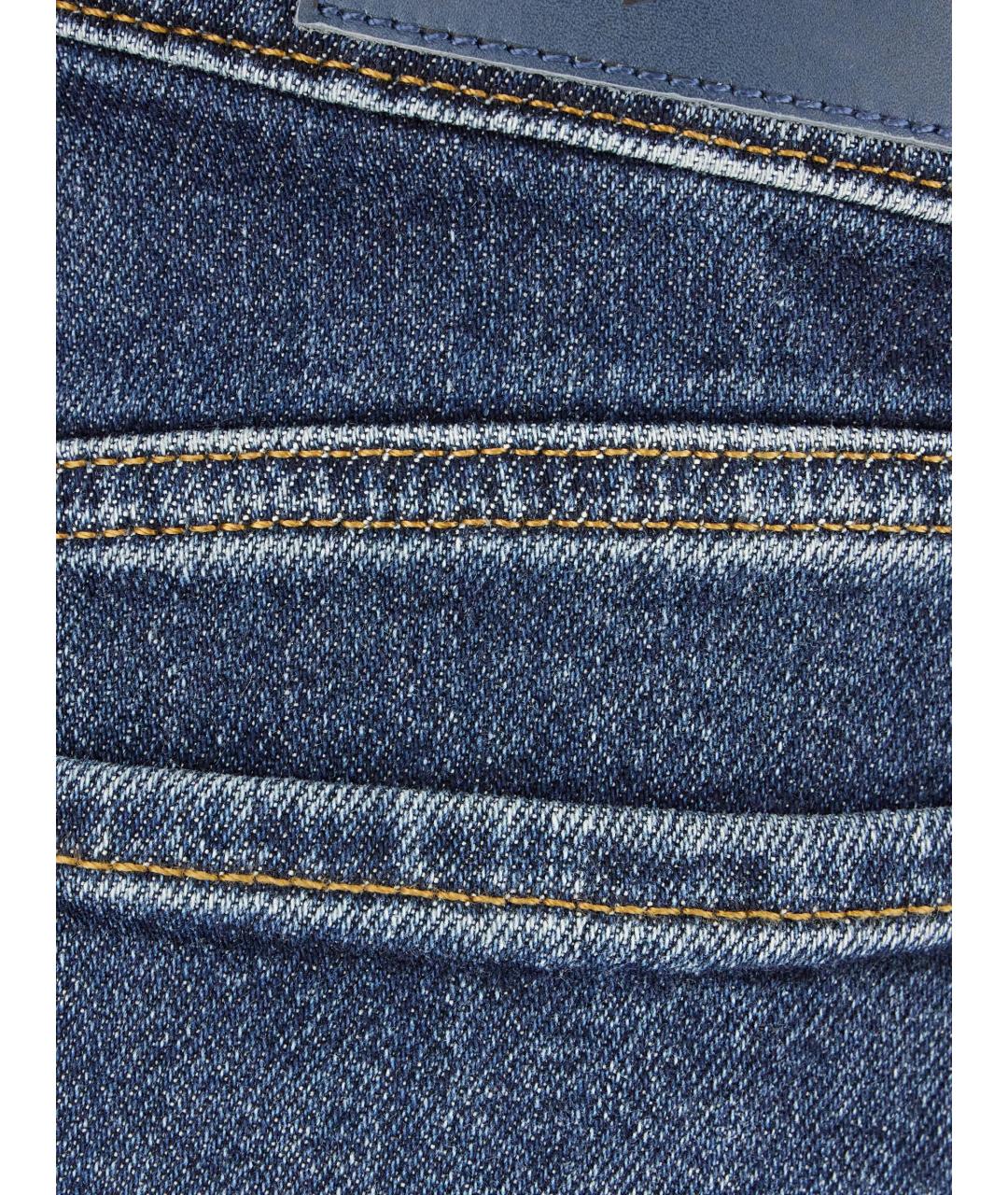 7 FOR ALL MANKIND Синие хлопковые прямые джинсы, фото 2