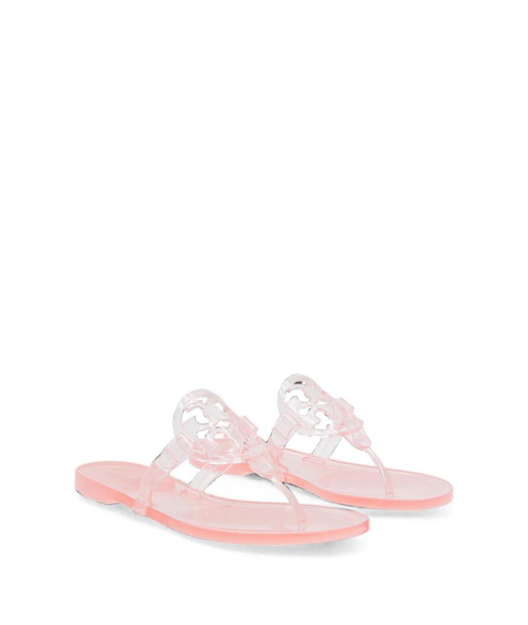 TORY BURCH Розовые резиновые шлепанцы, фото 4
