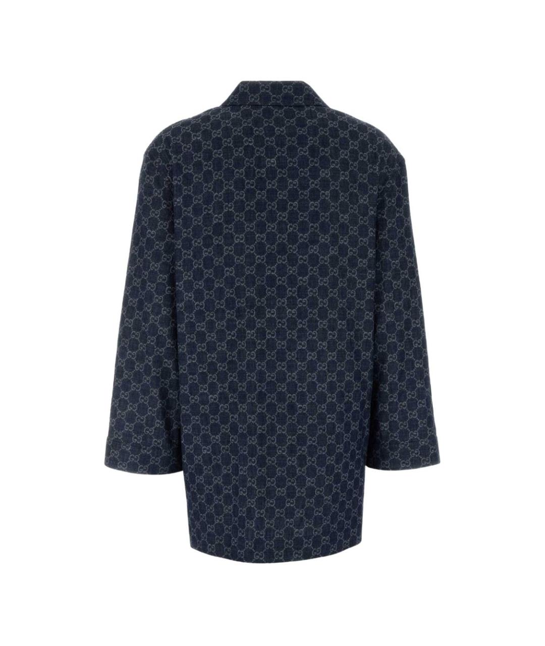 GUCCI Синяя хлопковая куртка, фото 3