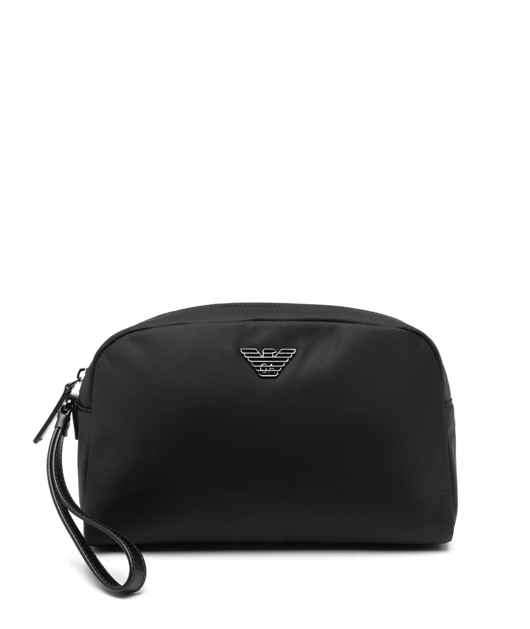 EMPORIO ARMANI Черная нейлоновая барсетка, фото 1