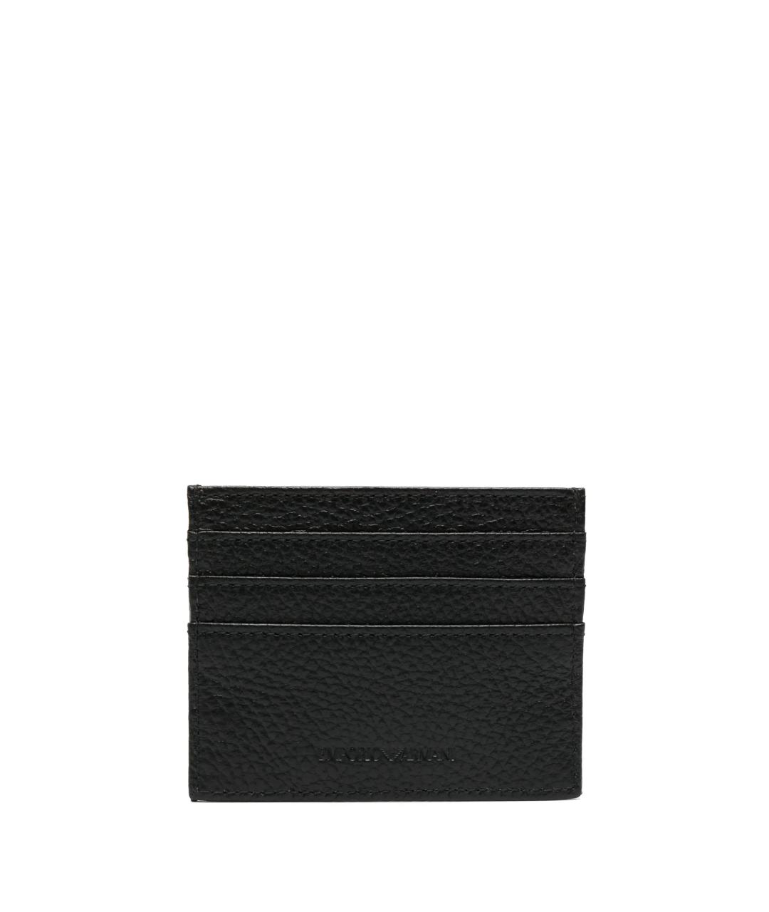 EMPORIO ARMANI Черный кожаный кардхолдер, фото 3