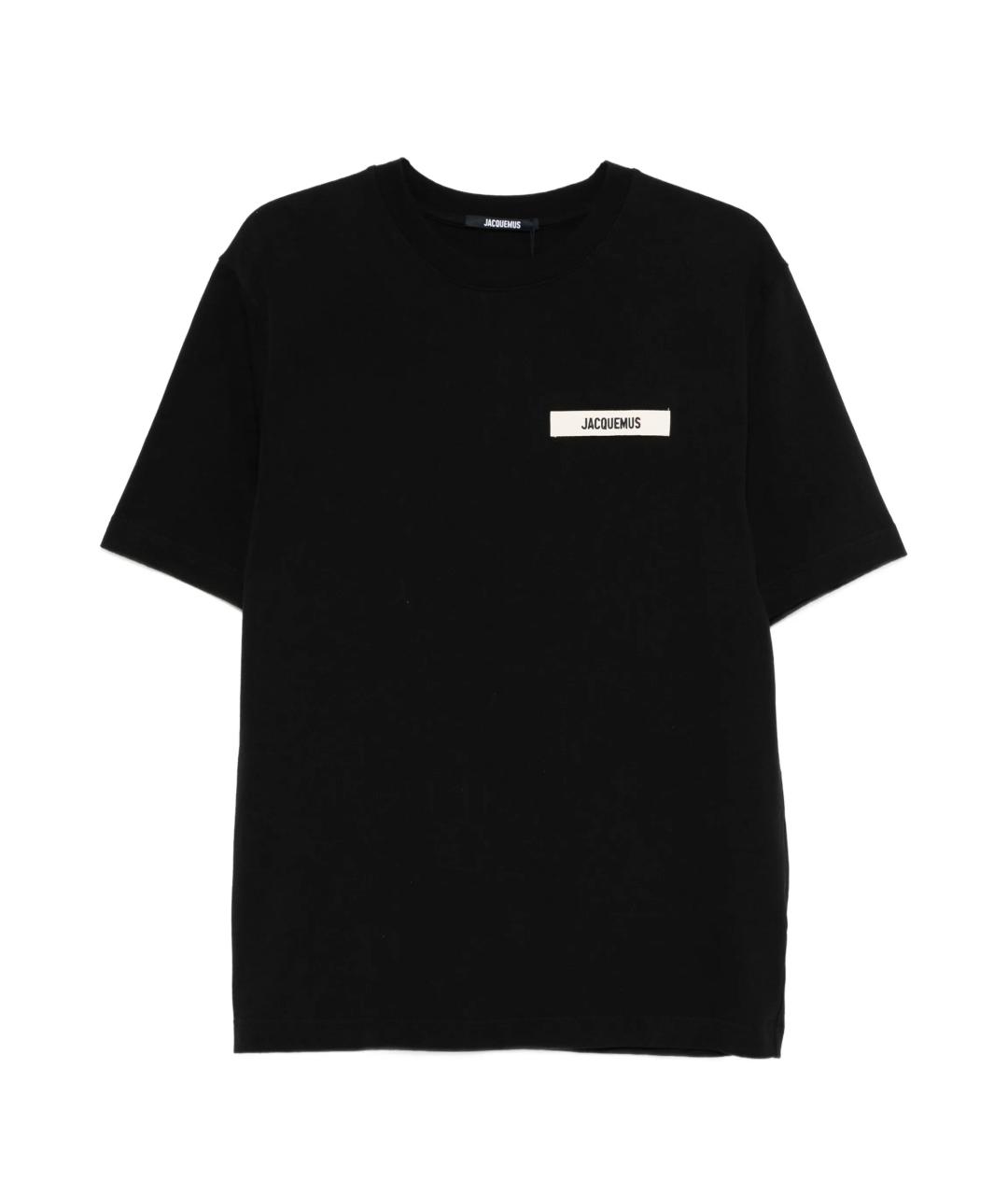 JACQUEMUS Черная хлопковая футболка, фото 1