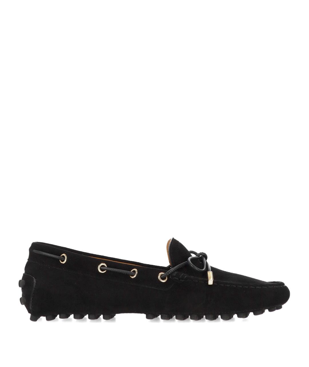 TOD'S Черные кожаные лоферы, фото 1