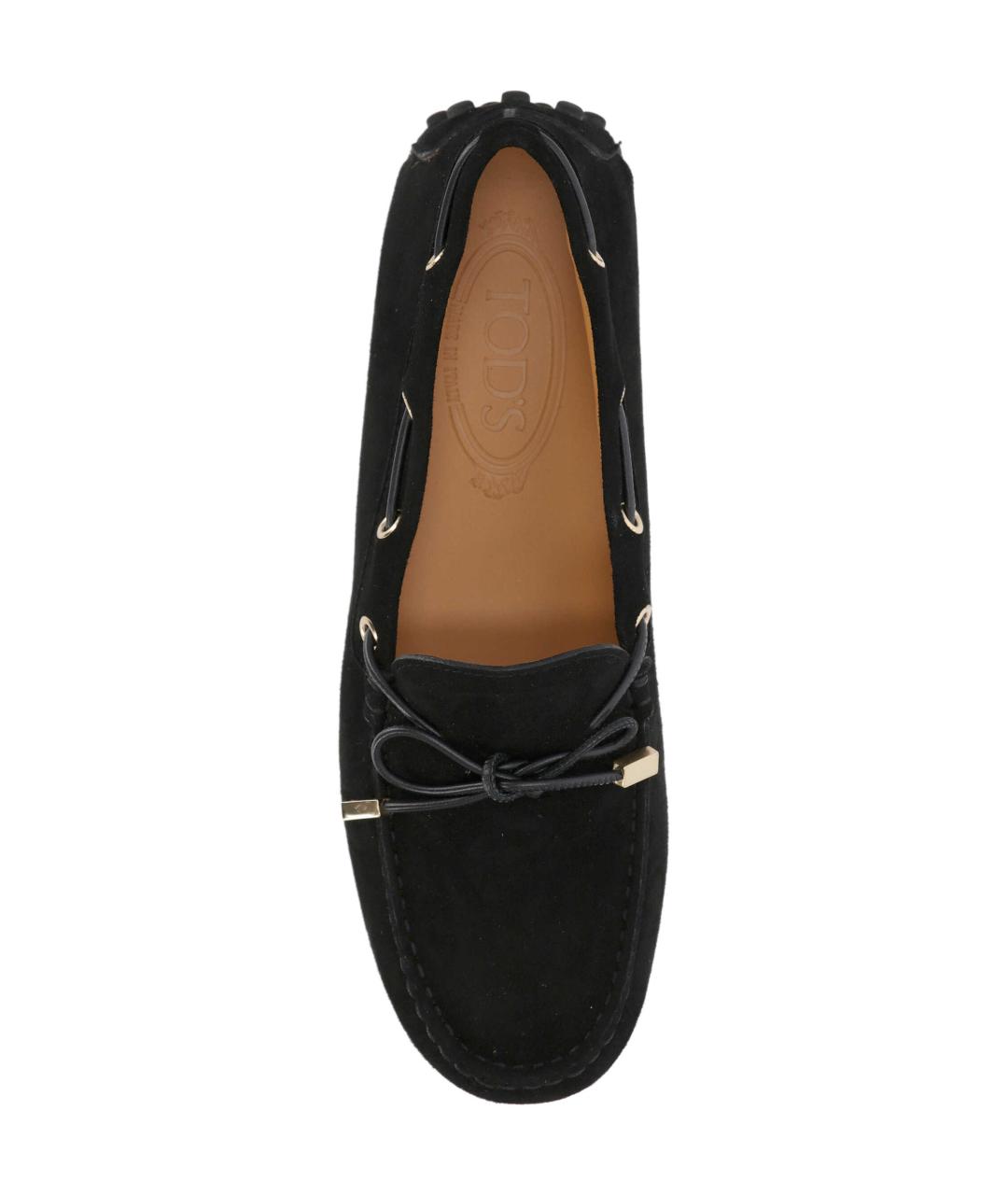 TOD'S Черные кожаные лоферы, фото 4