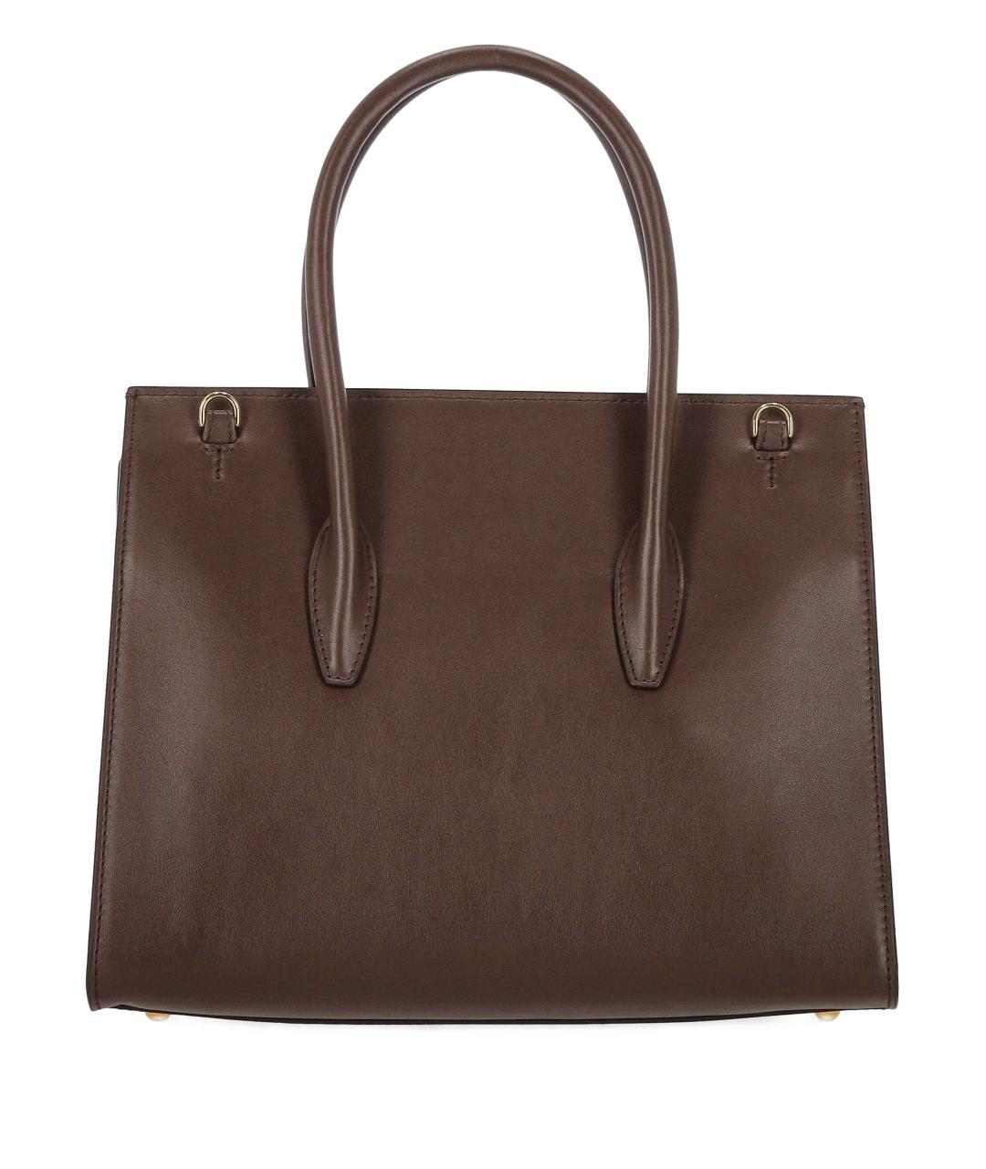 FURLA Коричневая кожаная сумка тоут, фото 3