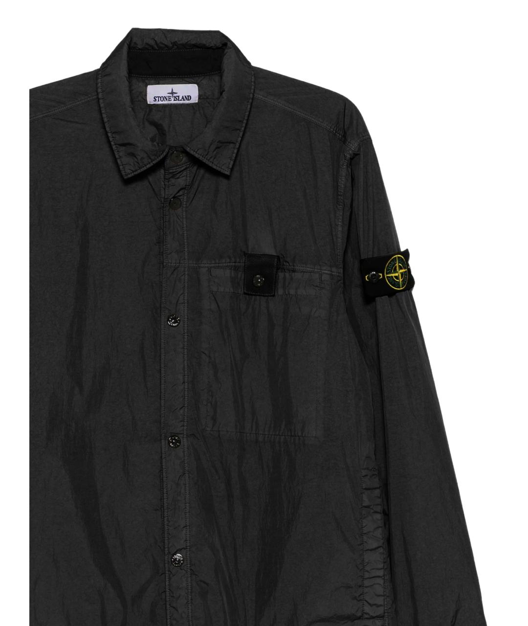 STONE ISLAND Черная нейлоновая куртка, фото 2
