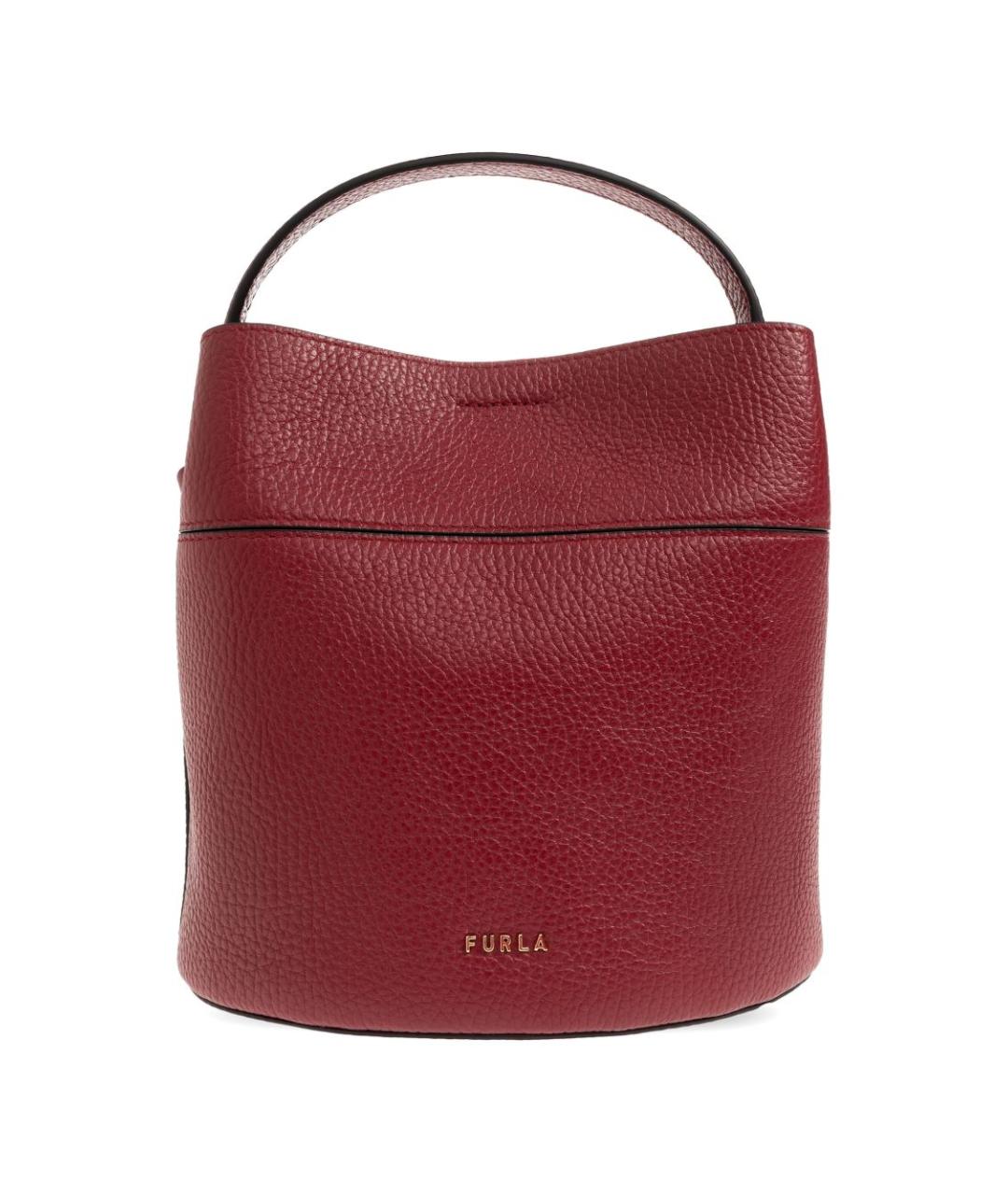 FURLA Красная кожаная сумка через плечо, фото 3