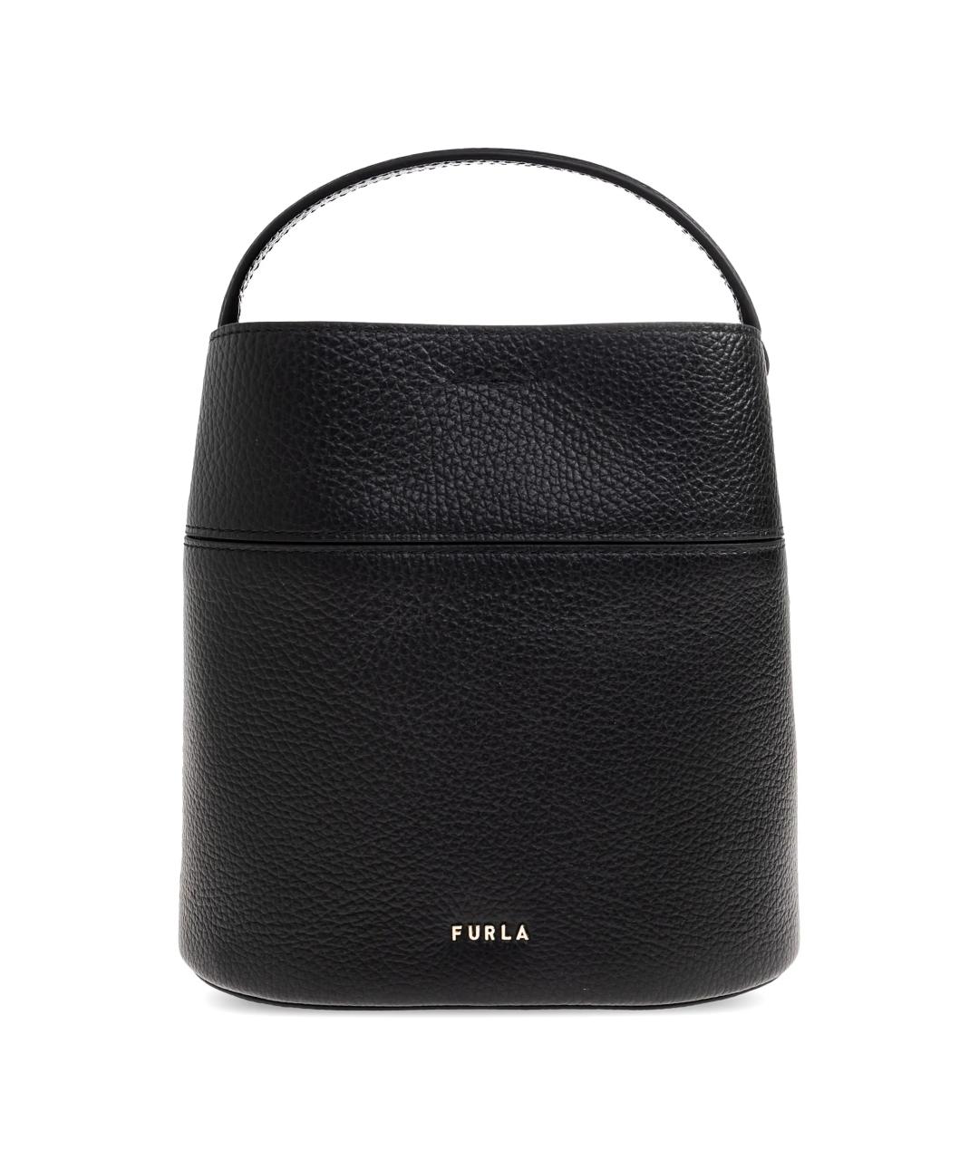 FURLA Черная кожаная сумка через плечо, фото 3