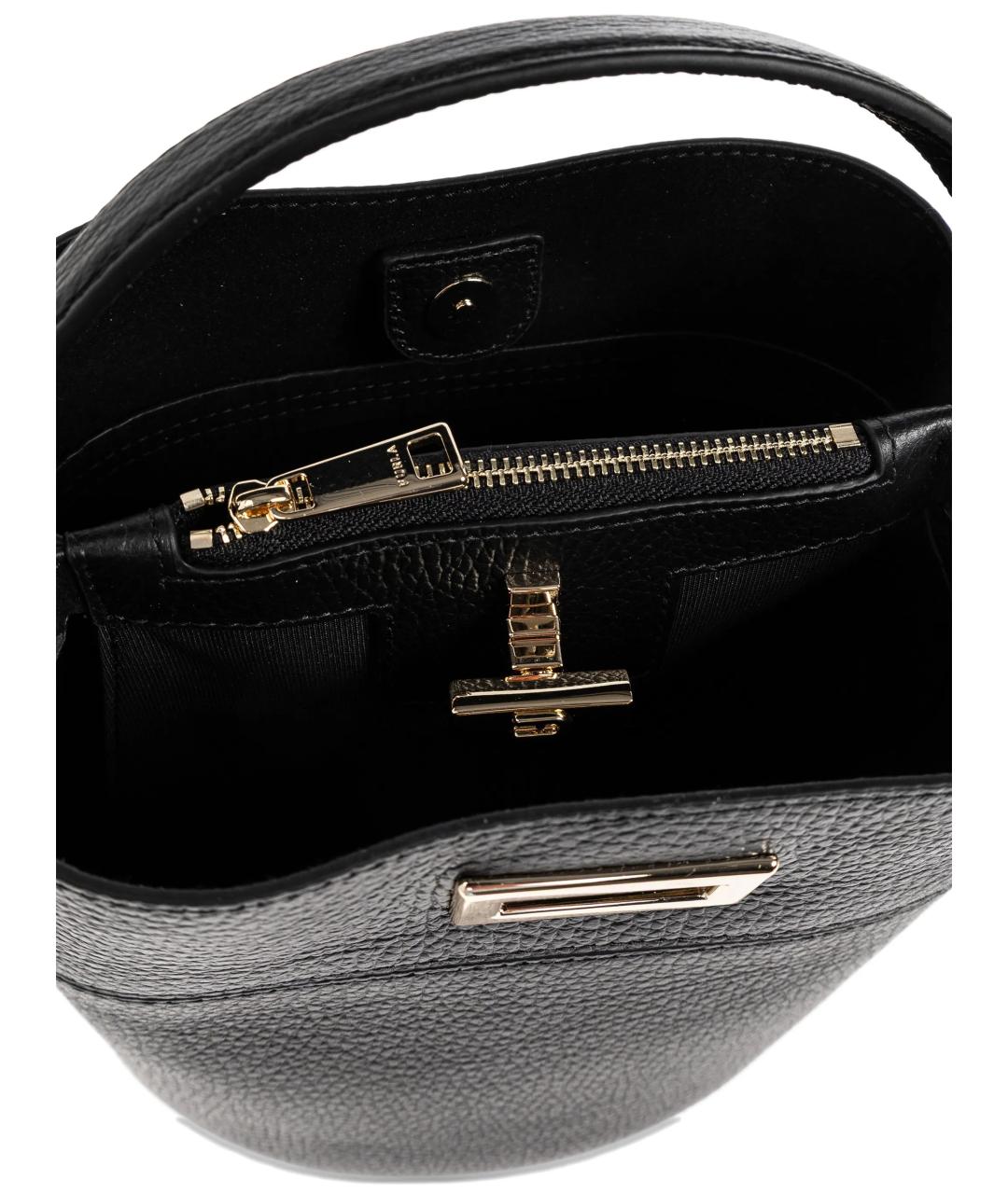 FURLA Черная кожаная сумка через плечо, фото 4