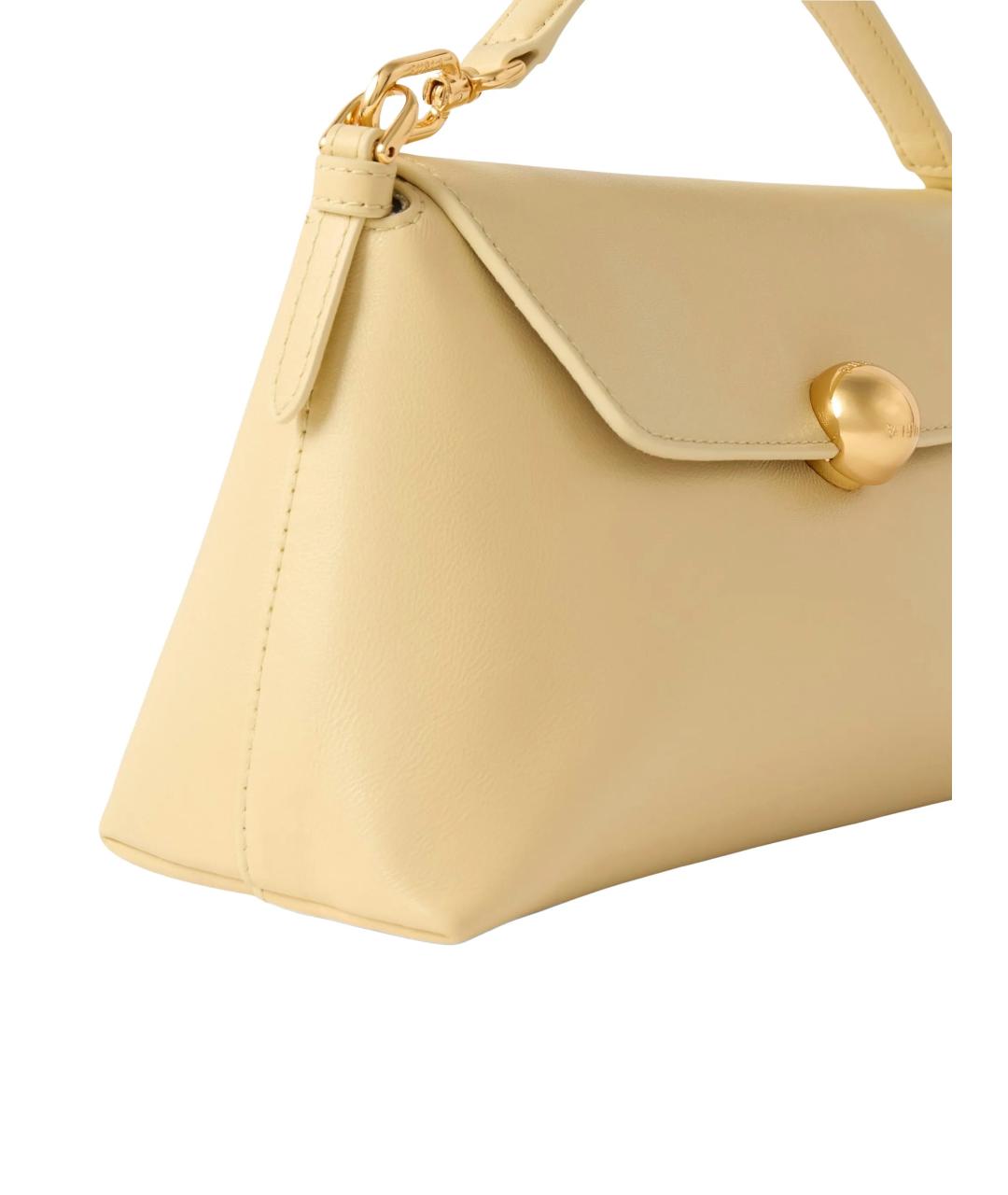 FURLA Желтая кожаная сумка через плечо, фото 3
