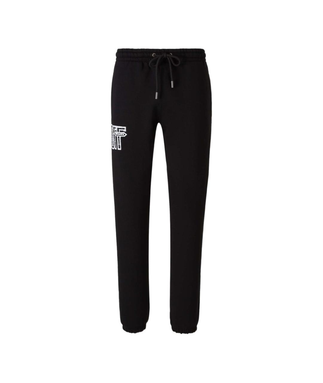OFF-WHITE Черные хлопковые повседневные брюки, фото 1