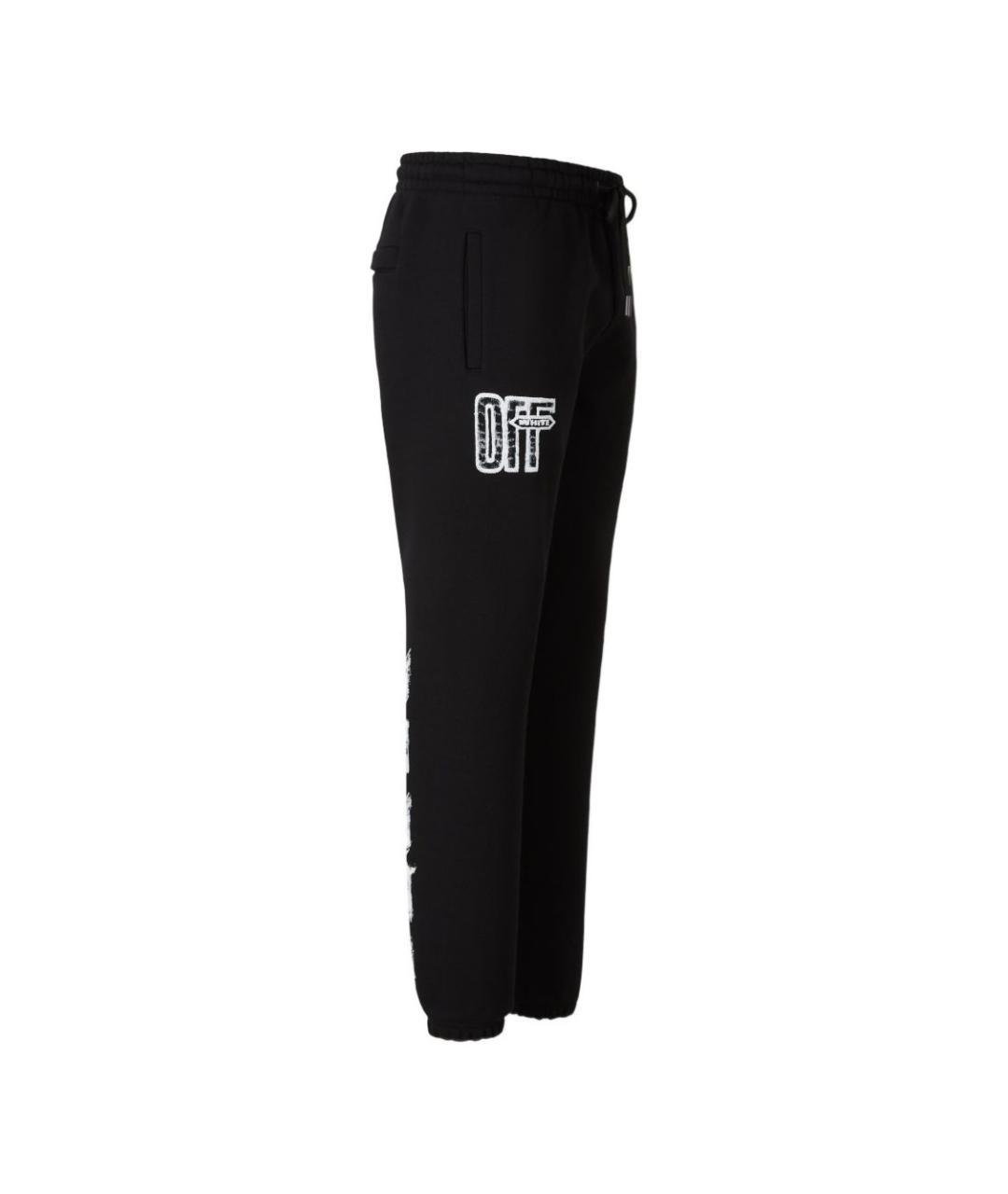 OFF-WHITE Черные хлопковые повседневные брюки, фото 2