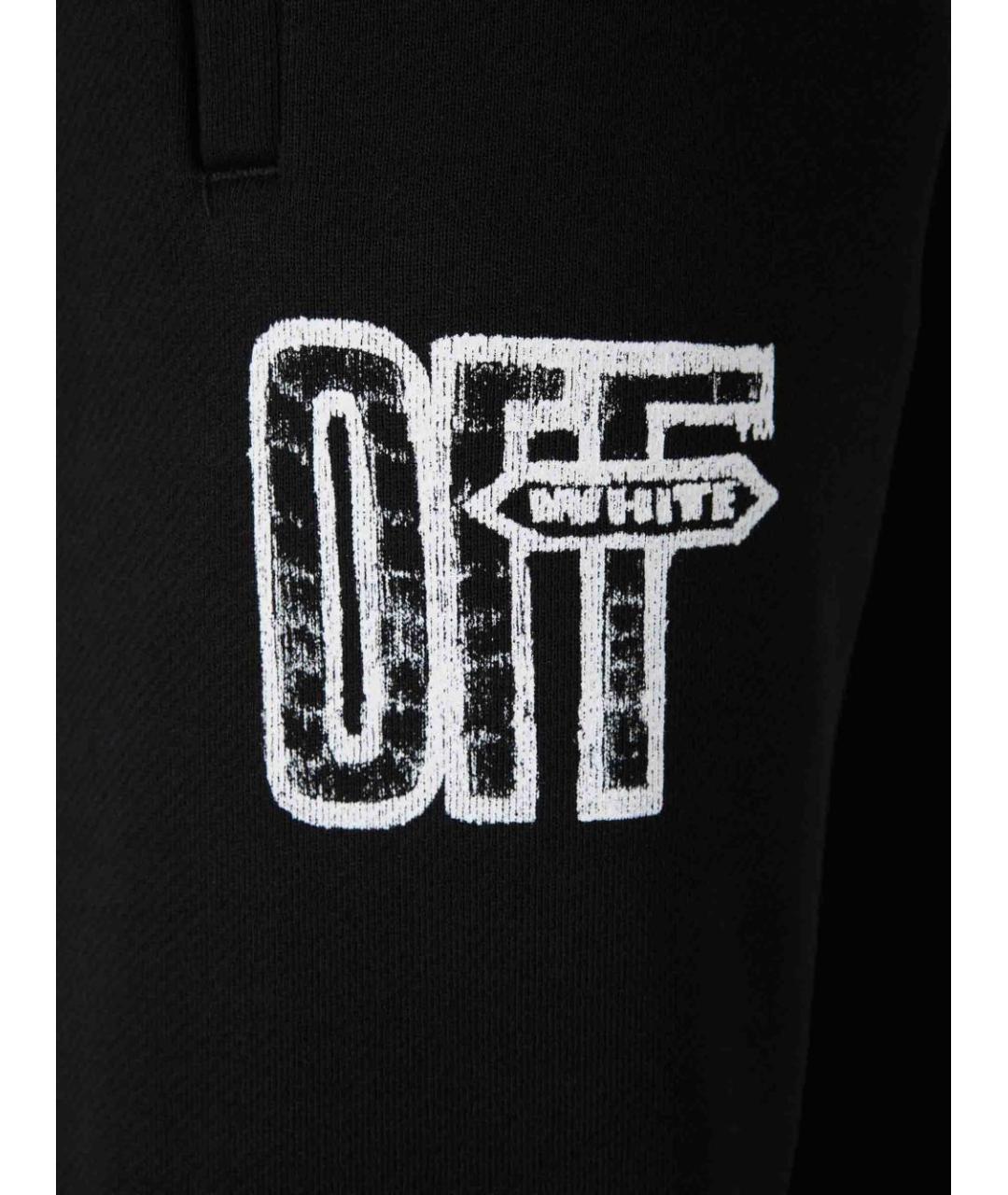 OFF-WHITE Черные хлопковые повседневные брюки, фото 3