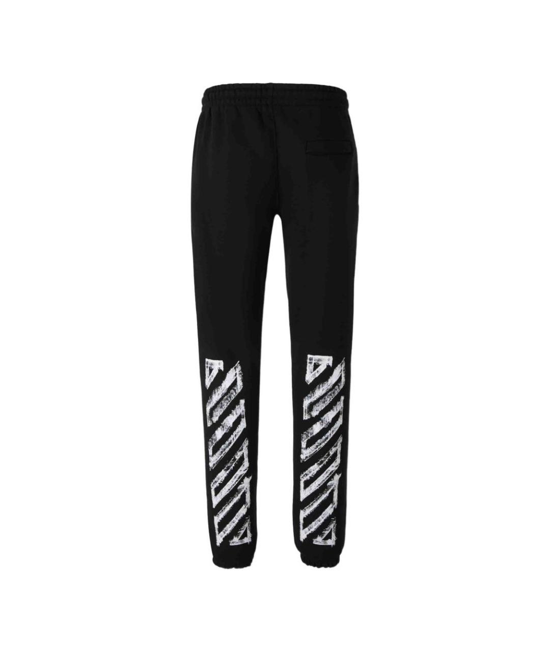 OFF-WHITE Черные хлопковые повседневные брюки, фото 4