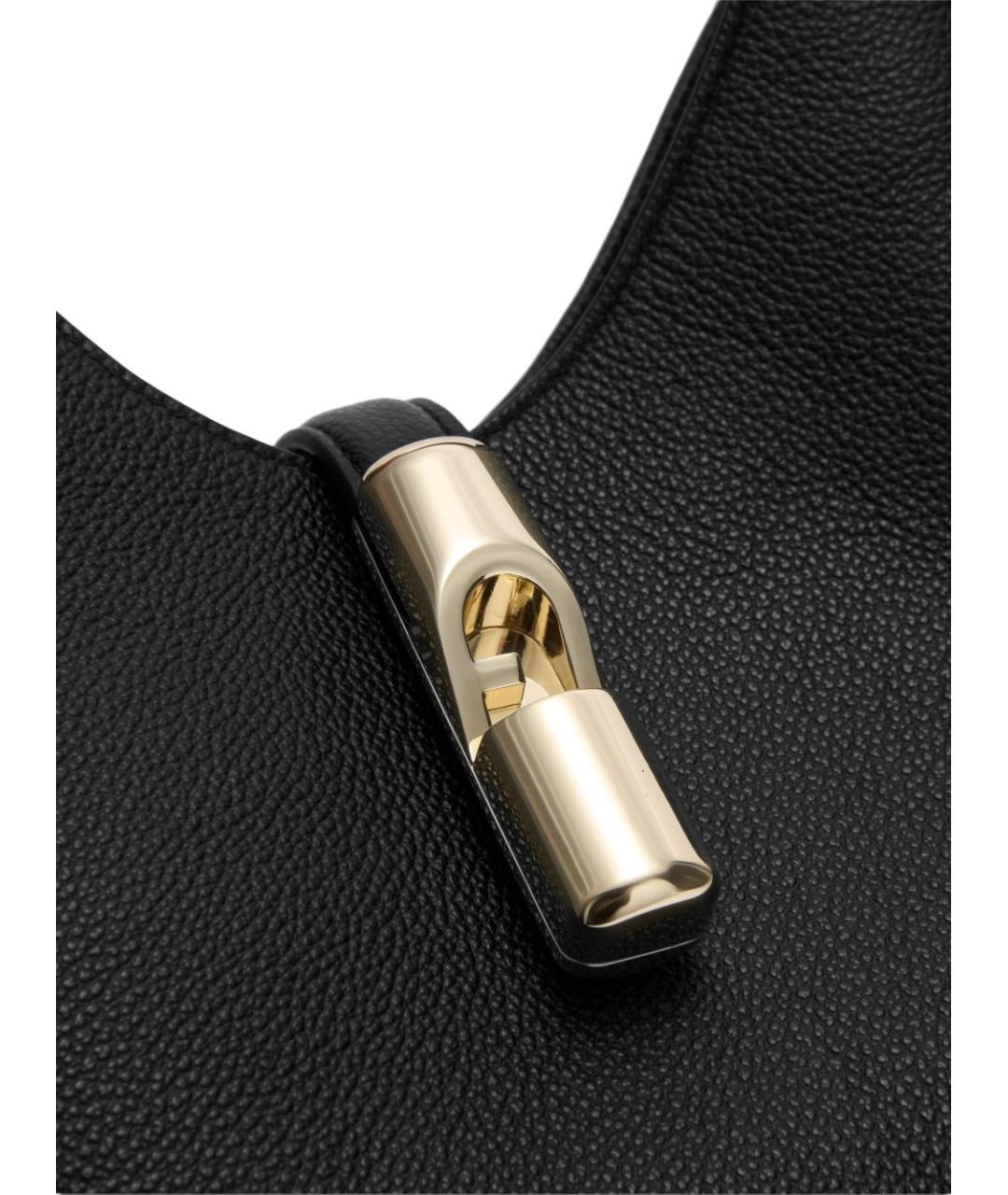 FURLA Черная кожаная сумка тоут, фото 4