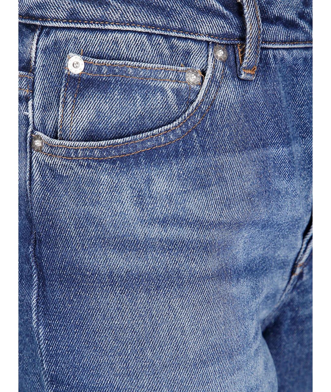 A.P.C. Синие хлопковые прямые джинсы, фото 2