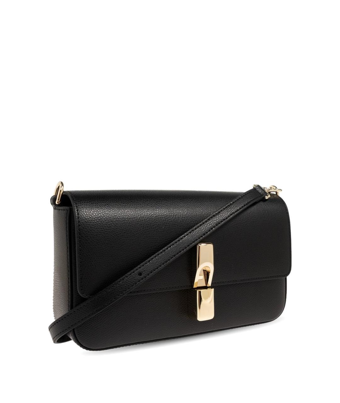 FURLA Черная кожаная сумка через плечо, фото 2