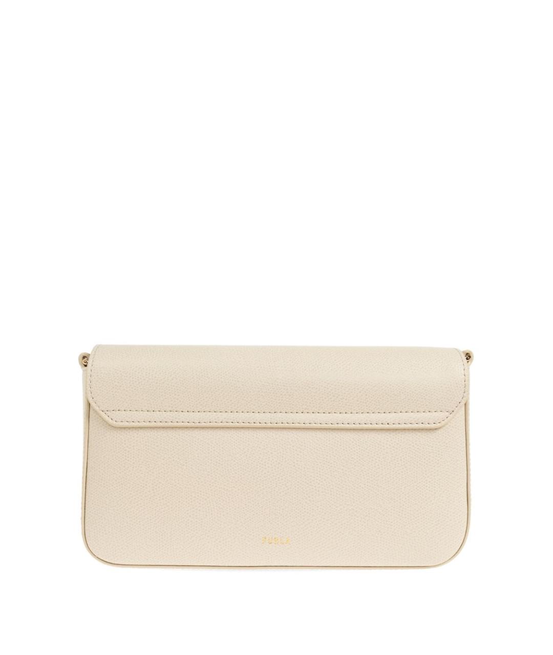 FURLA Бежевая кожаная сумка через плечо, фото 3