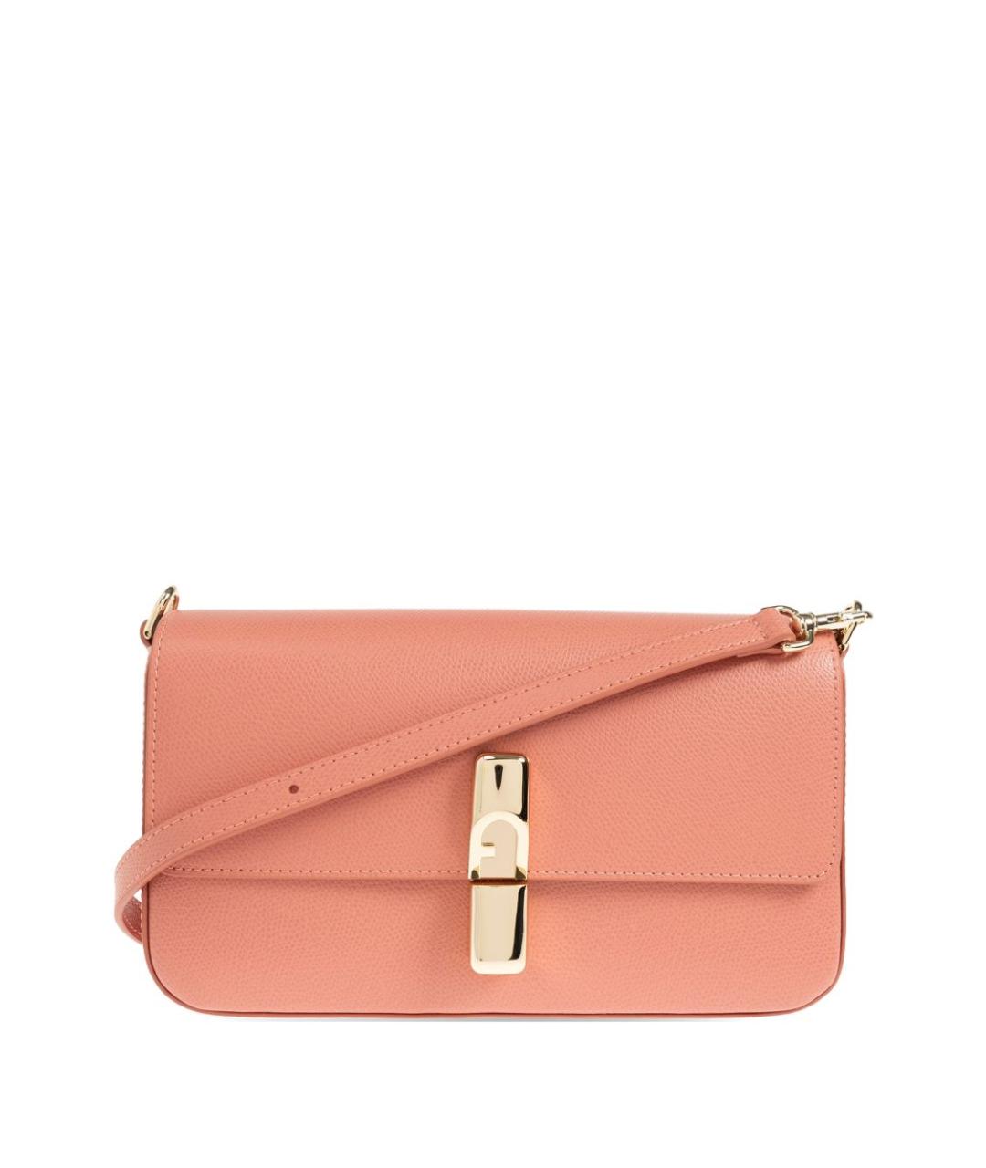 FURLA Розовая кожаная сумка через плечо, фото 1