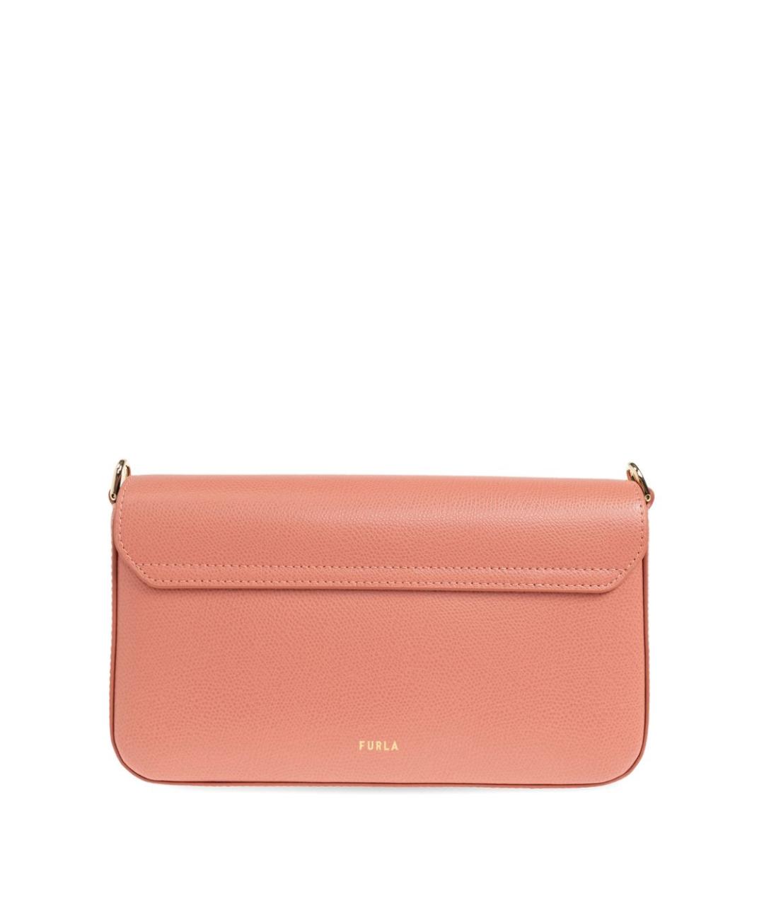 FURLA Розовая кожаная сумка через плечо, фото 3