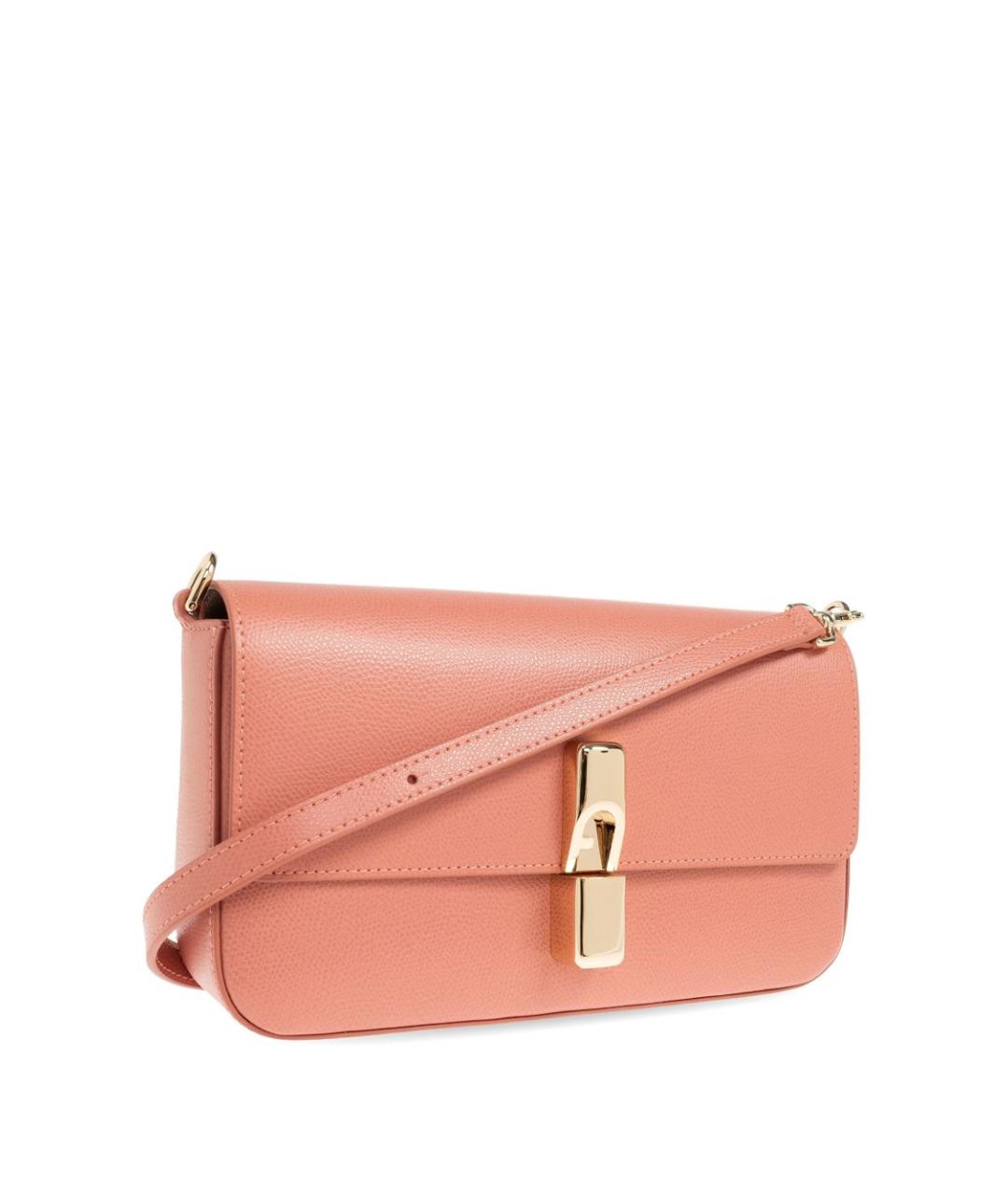 FURLA Розовая кожаная сумка через плечо, фото 2
