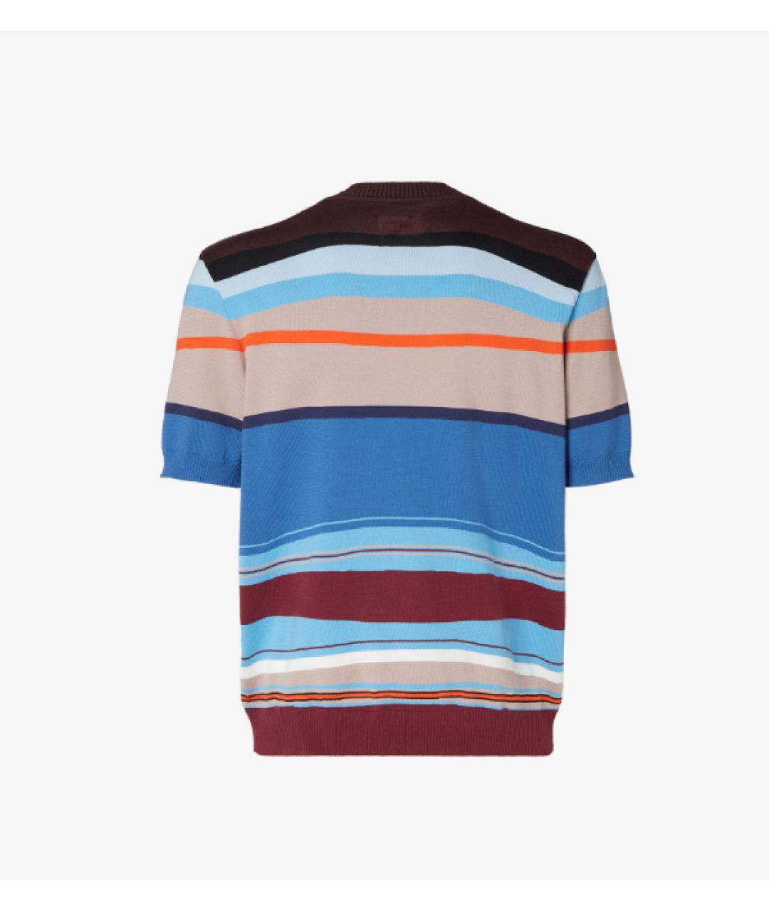FENDI Мульти хлопковая футболка, фото 2
