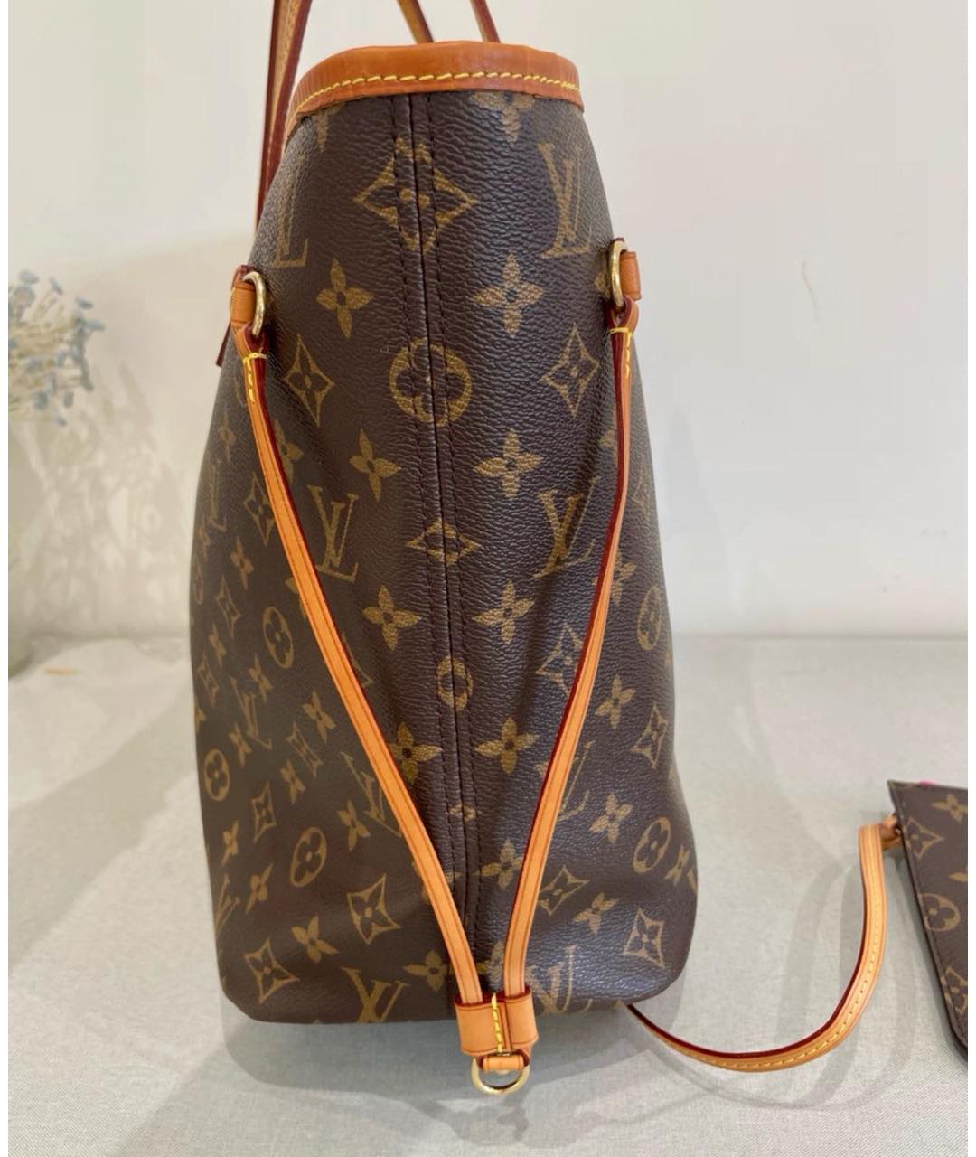 LOUIS VUITTON Коричневая сумка тоут из канвы, фото 3
