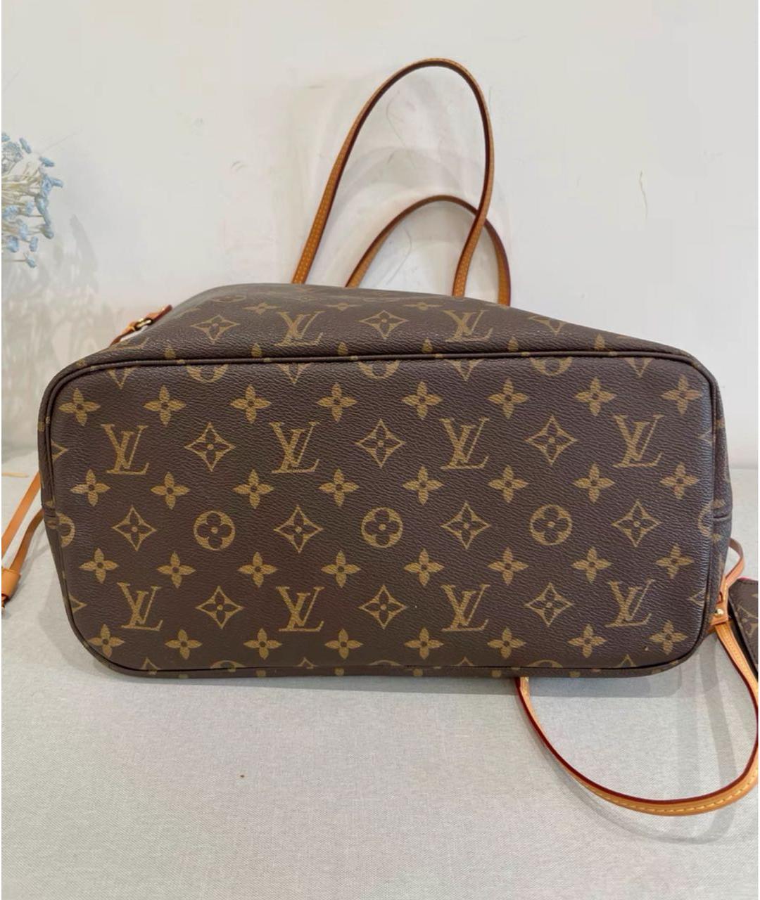 LOUIS VUITTON Коричневая сумка тоут из канвы, фото 4