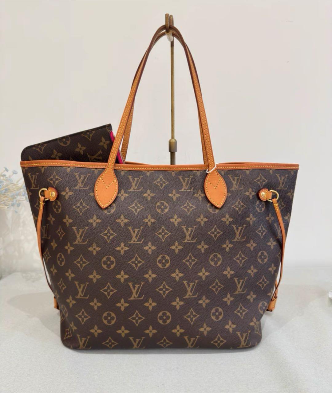 LOUIS VUITTON Коричневая сумка тоут из канвы, фото 2