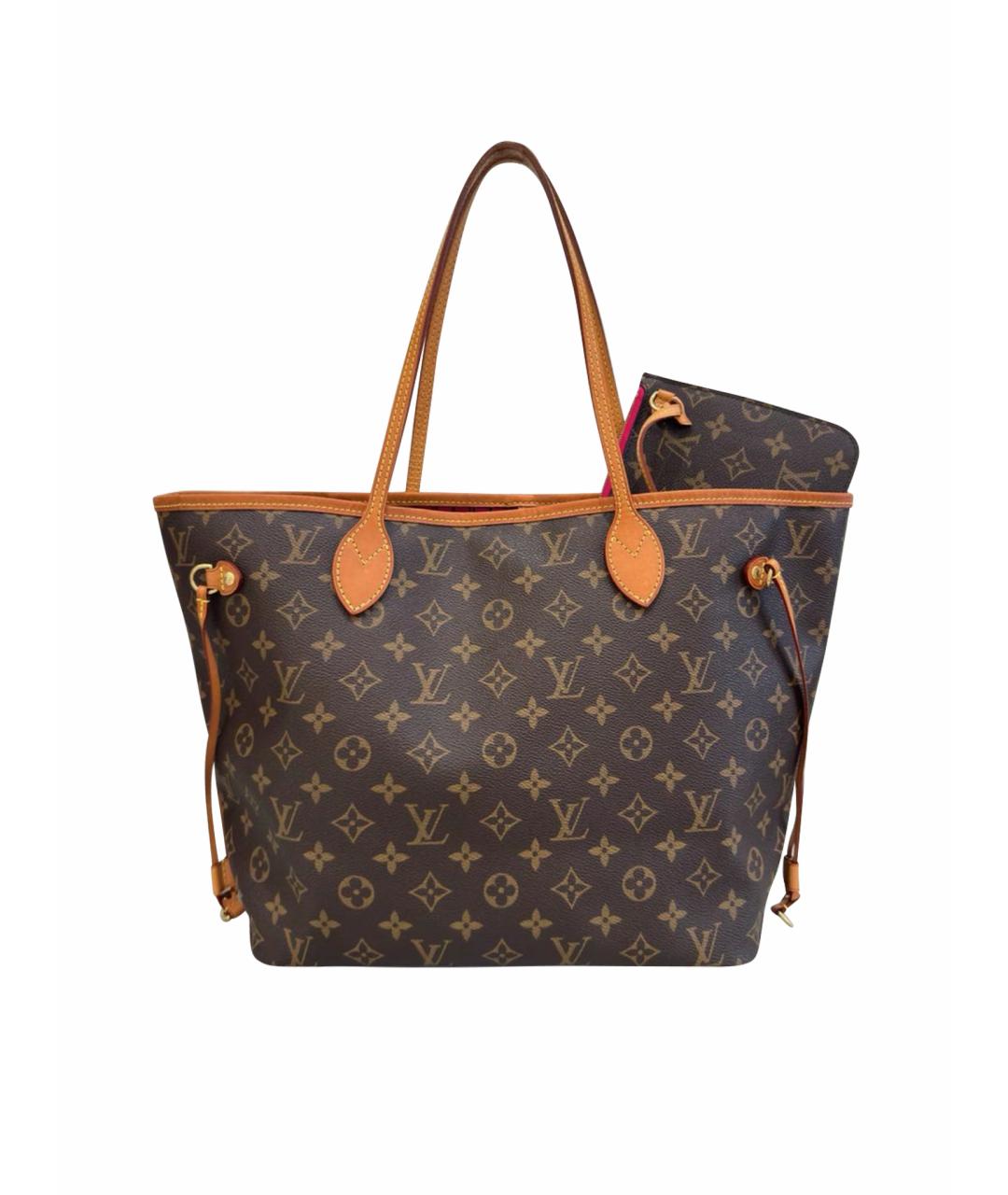 LOUIS VUITTON Коричневая сумка тоут из канвы, фото 1