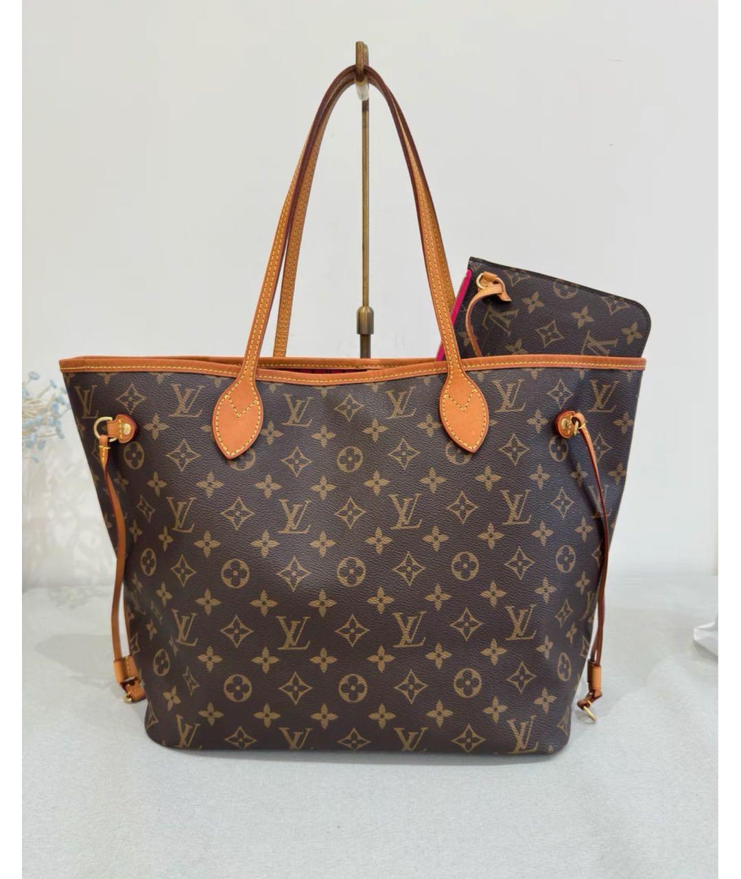 LOUIS VUITTON Коричневая сумка тоут из канвы, фото 7