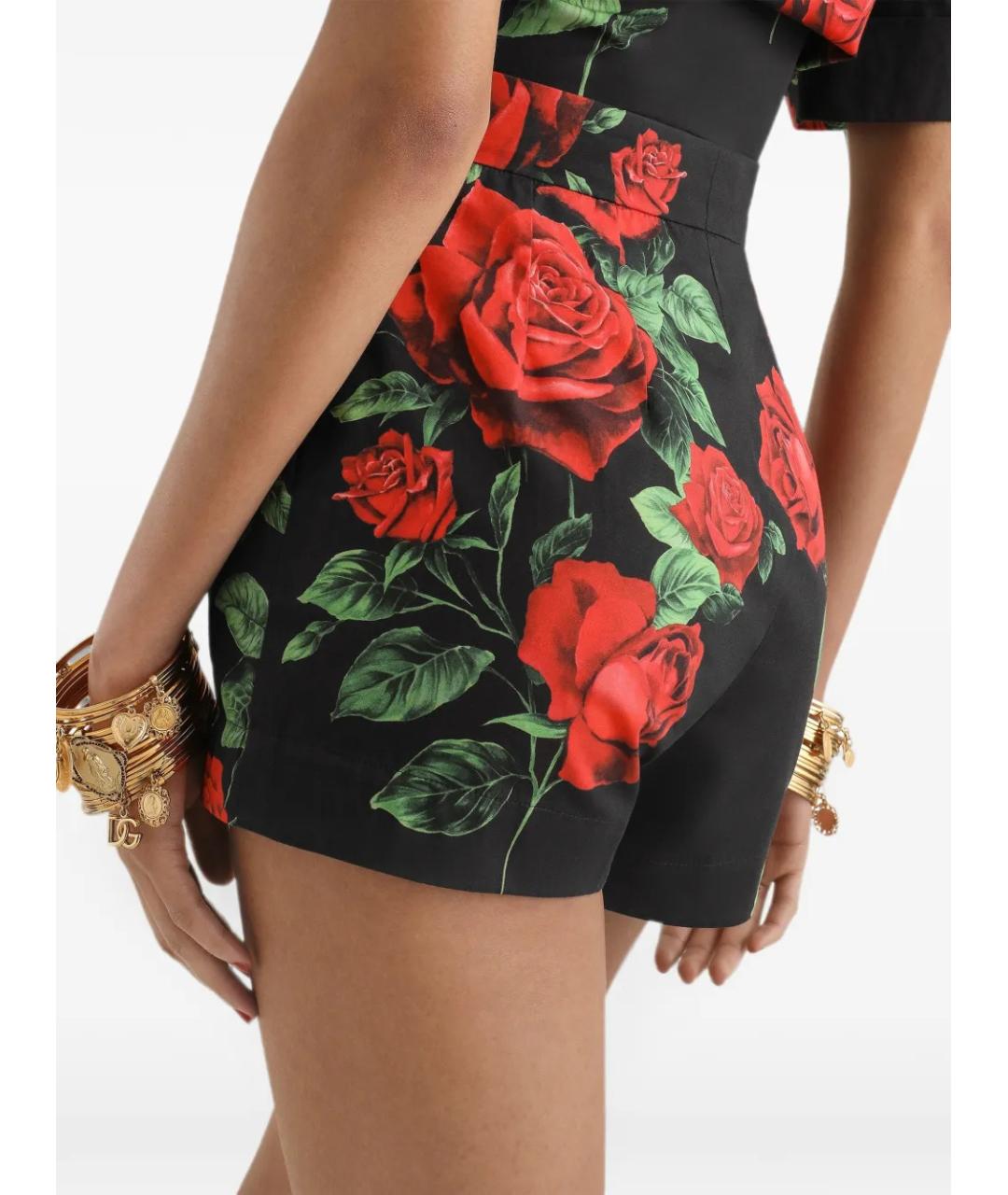 DOLCE&GABBANA Черные хлопковые шорты, фото 4