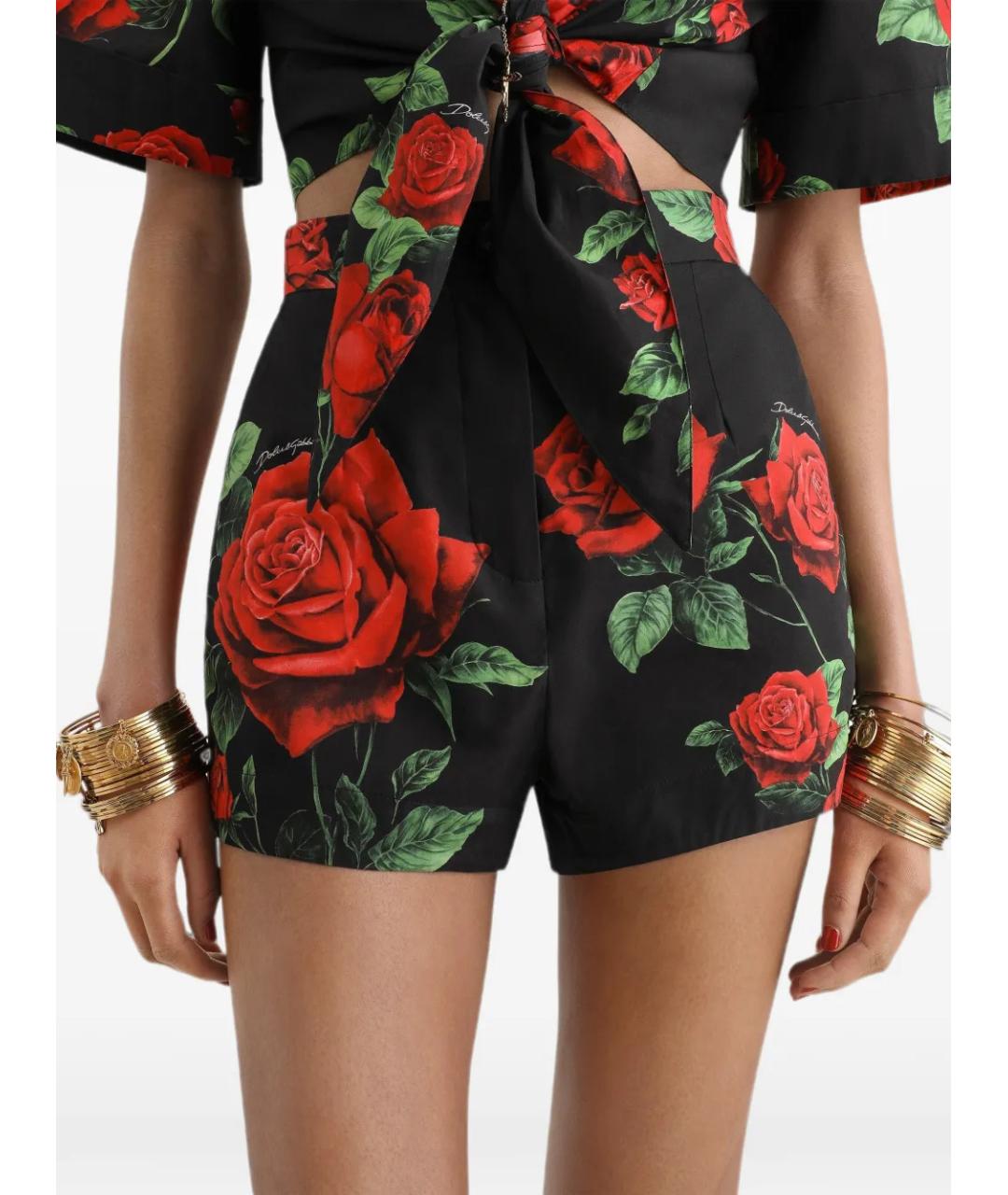 DOLCE&GABBANA Черные хлопковые шорты, фото 5
