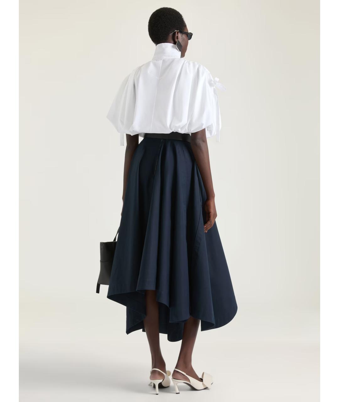 GIVENCHY Синяя хлопковая юбка миди, фото 3