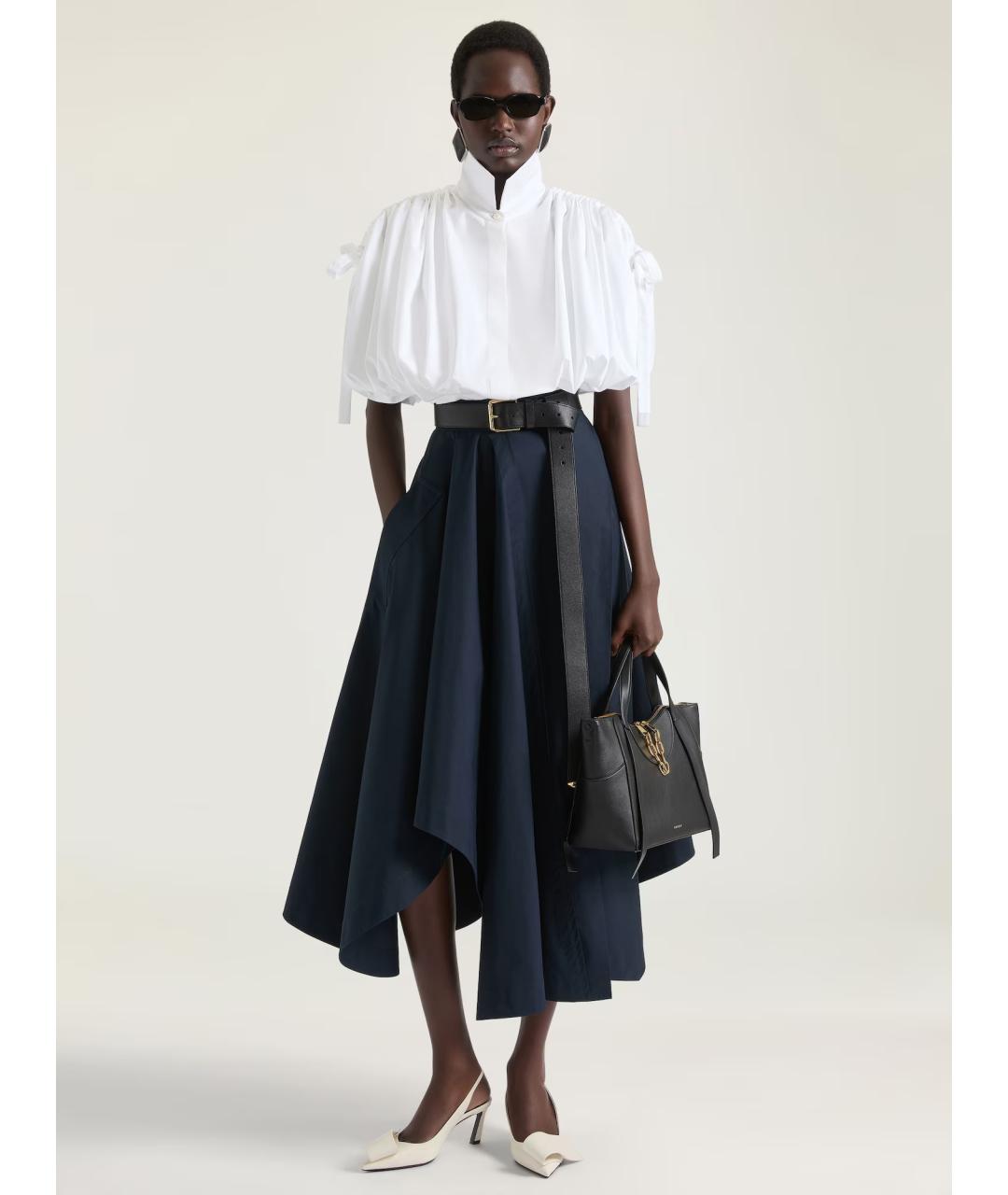 GIVENCHY Синяя хлопковая юбка миди, фото 2