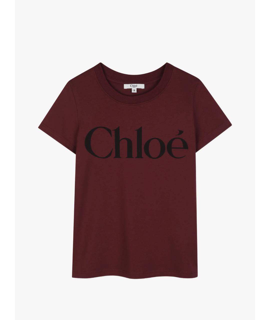 CHLOE Бордовый хлопковый детская футболка / топ, фото 4