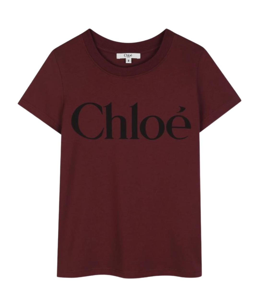 CHLOE Бордовый хлопковый детская футболка / топ, фото 1